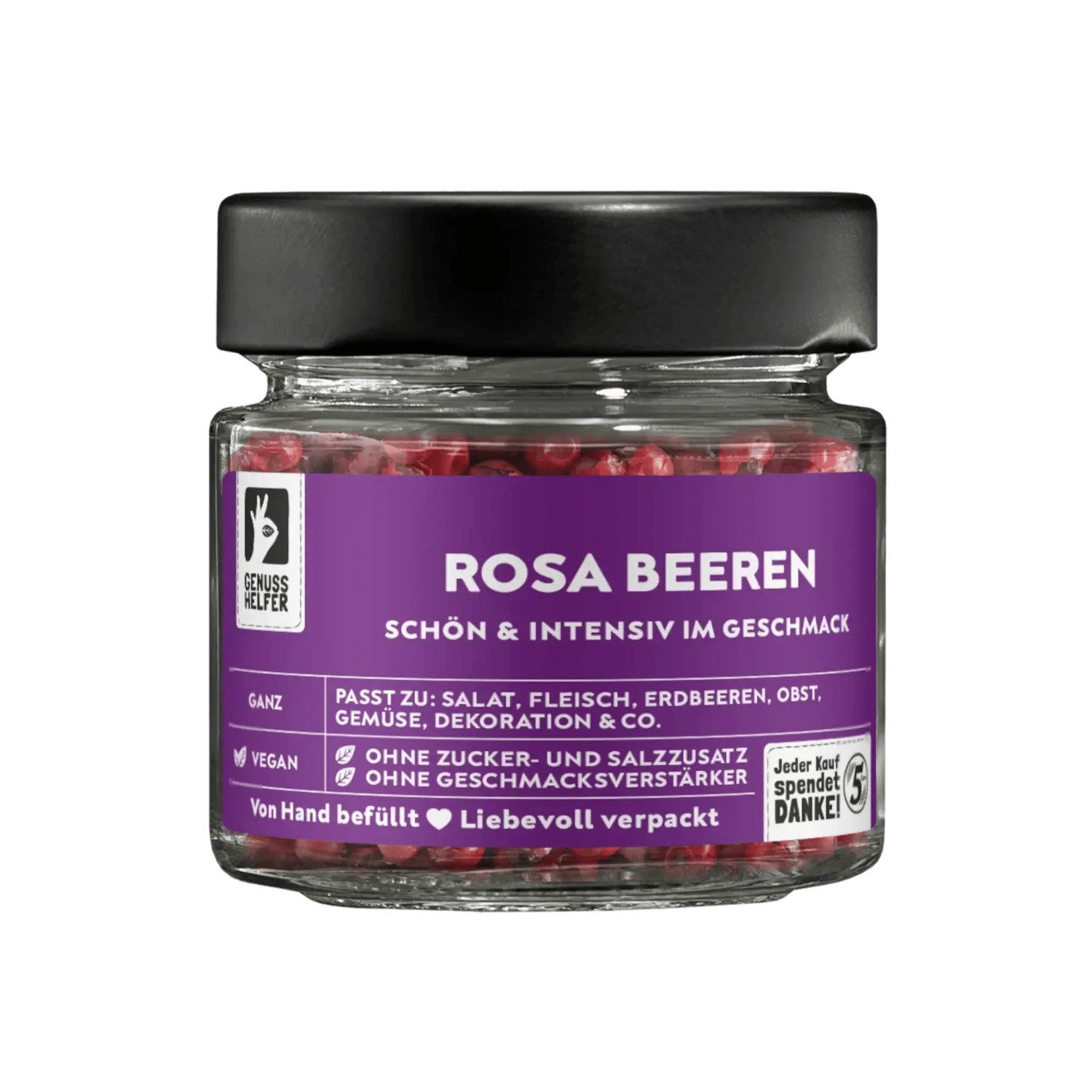 Bremer Gewürzhandel Gewürz Pfeffer rot / Pfefferbeere rosa, ganz, im Glas, 30 g