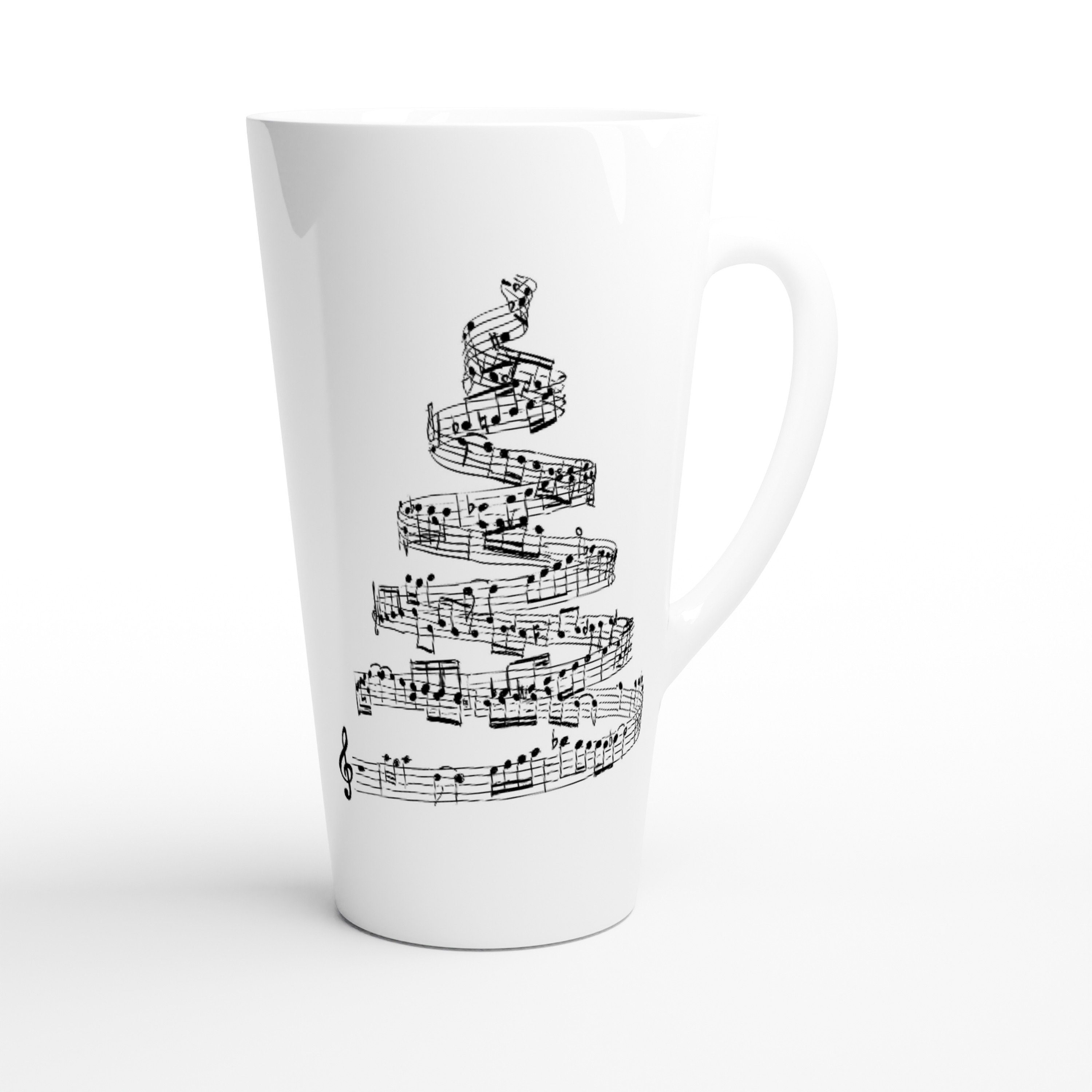 Alltagszauber Latte-Macchiato-Tasse - Jumbo-Tasse MUSIK, Keramik, extra groß, für 500ml Inhalt