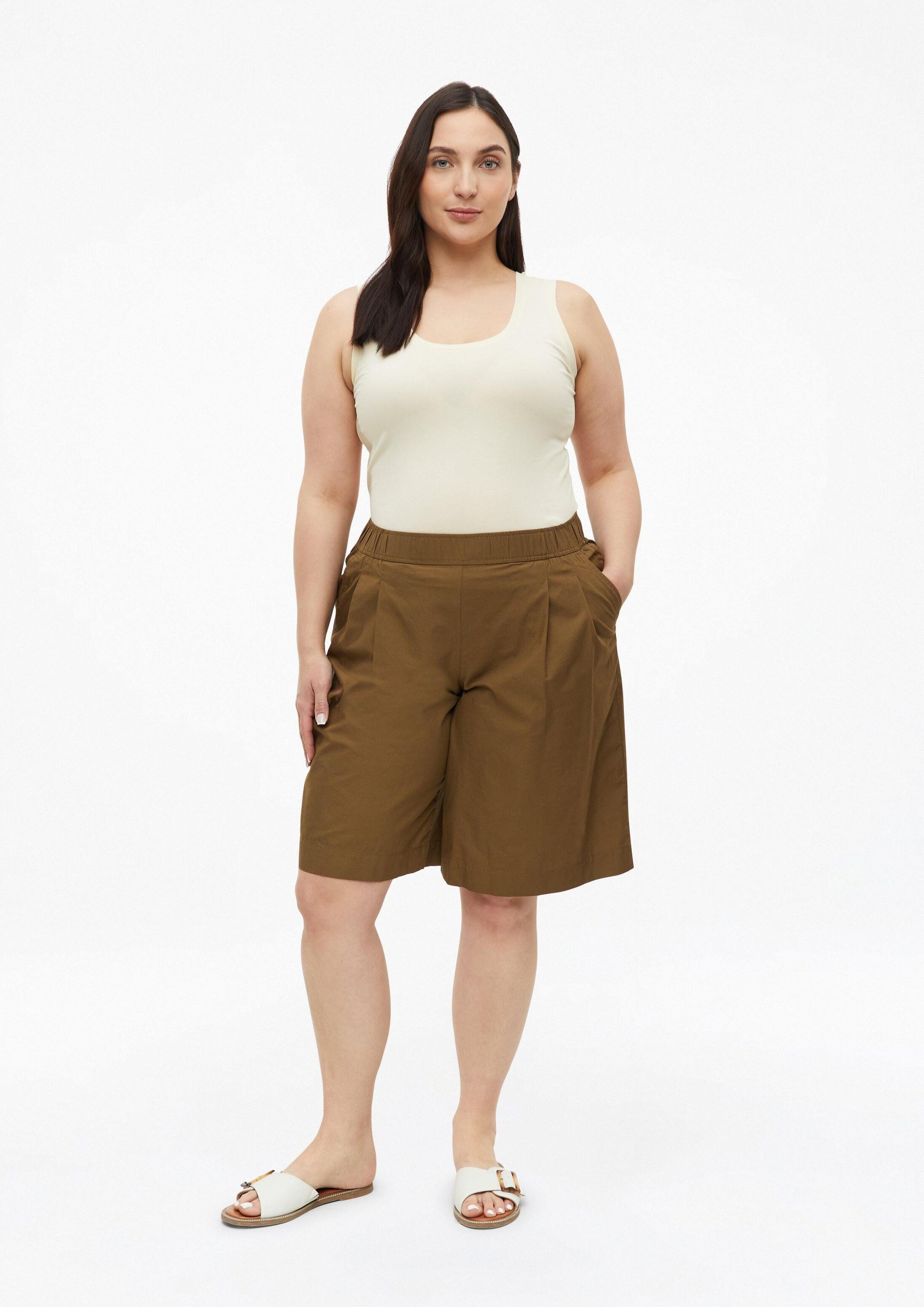 s.Oliver Shorts Hose Bermudahose aus Popeline mit Falten