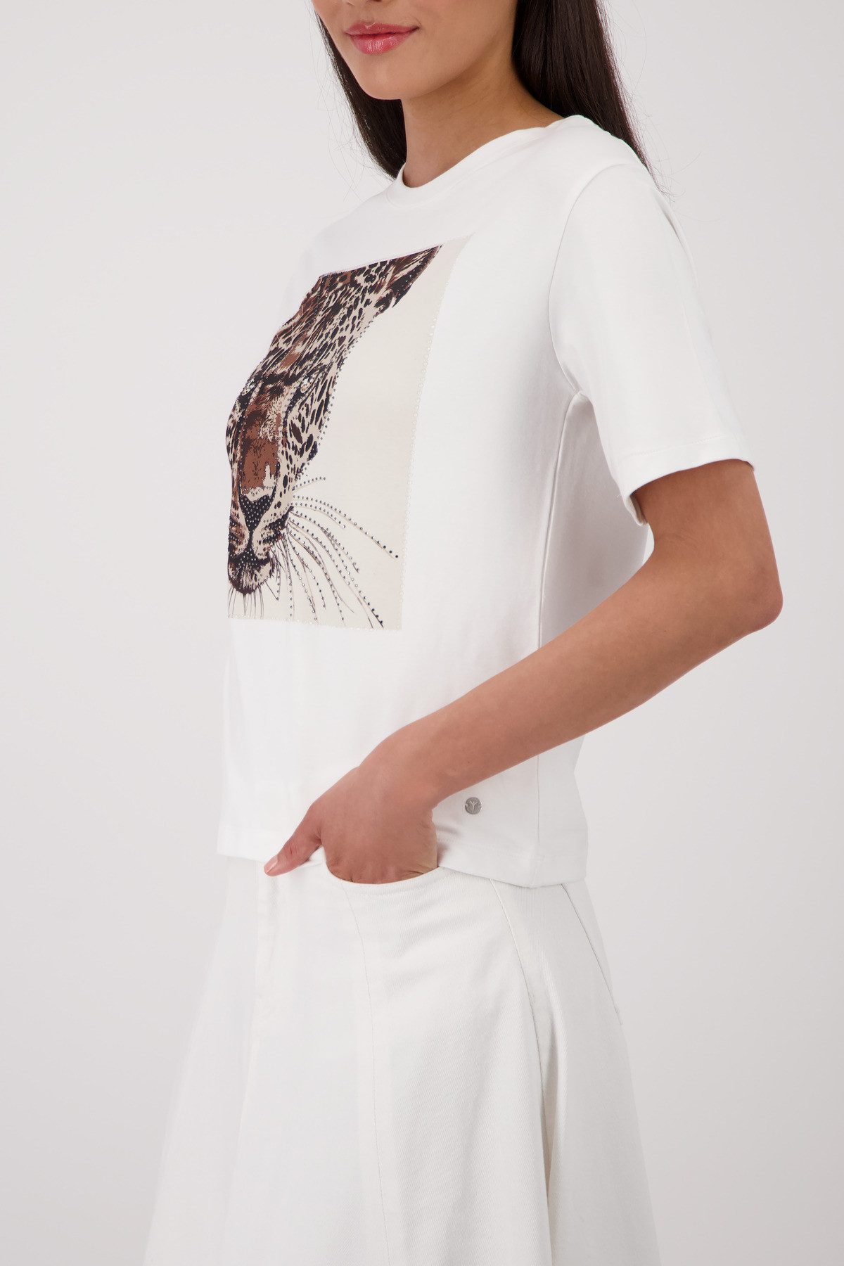 Monari T-Shirt Shirt Leo Regular fit mit Leoparden-Print