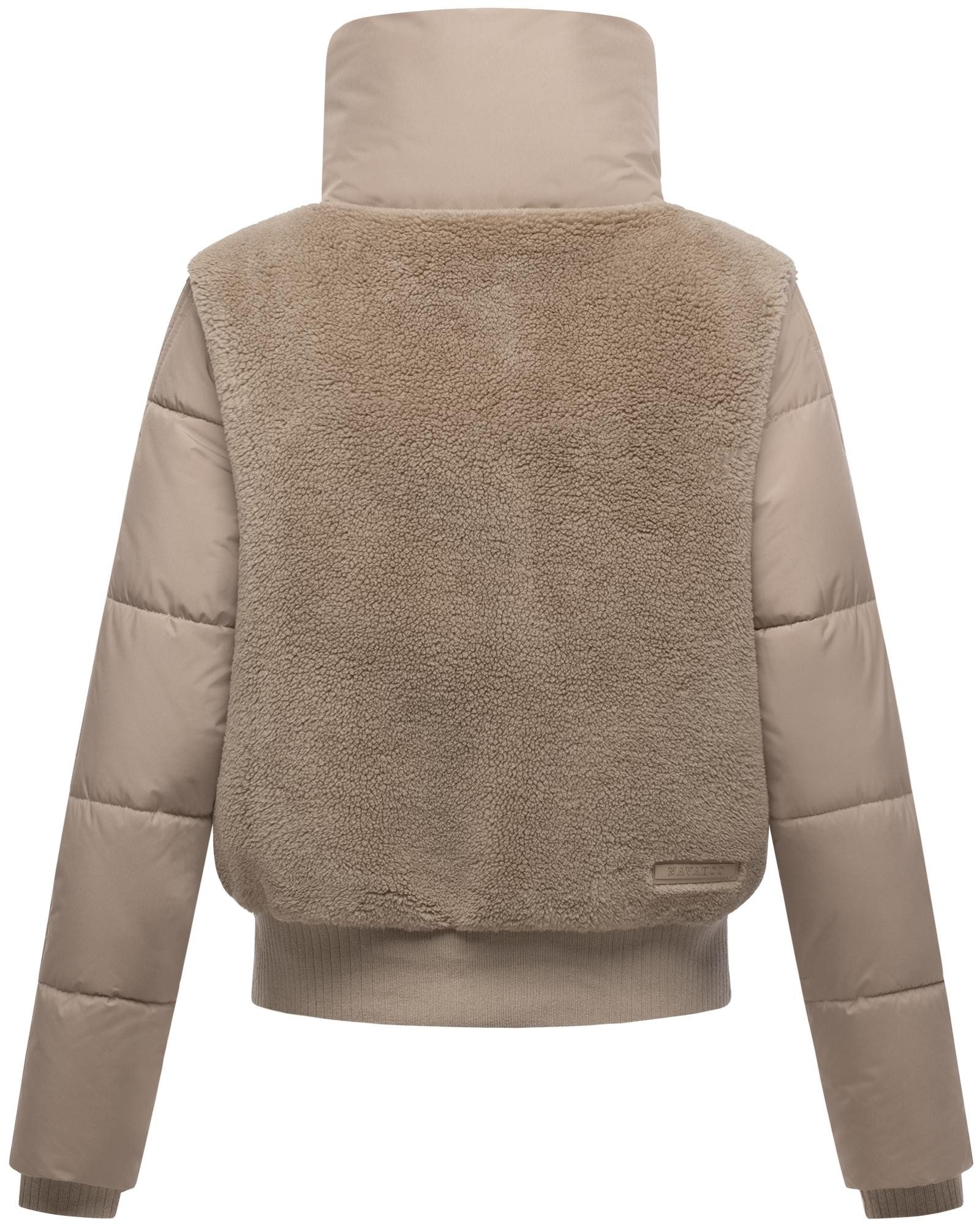 Navahoo Plüschjacke Teddyzone 14 Teddy-Fleece Jacke mit hohem Kragen