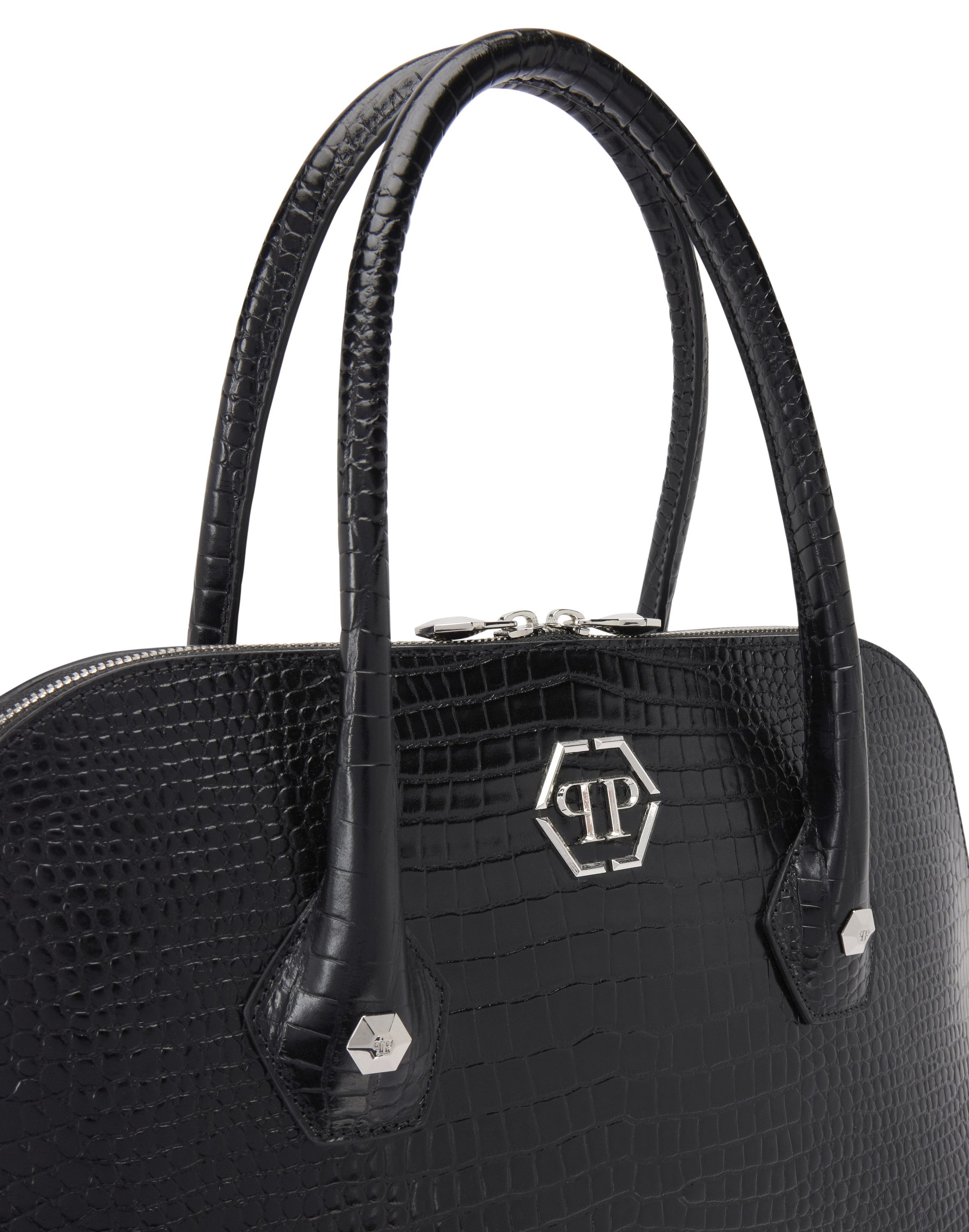 PHILIPP PLEIN Schultertasche Cocco Crocco Geprägt
