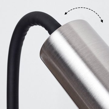 hofstein Klemmleuchte »Gambellara« moderne Klemmlampe aus Metall in Nickel-matt/Schwarz, ohne Leuchtmittel