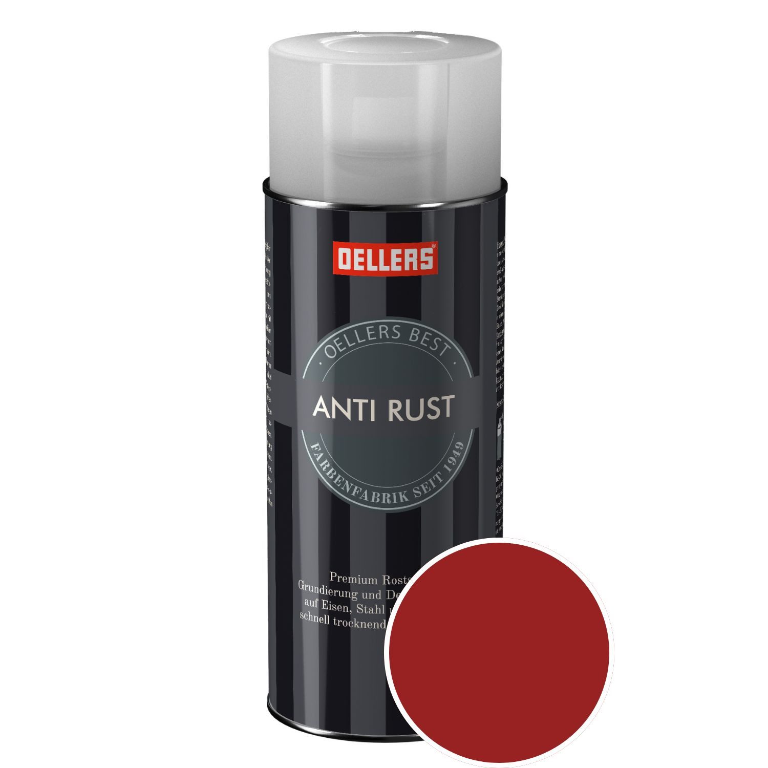 OELLERS Sprühlack Anti-Rust, robuster Metallschutzlack,3 in 1, Rostschutz, Grundierung und Decklack