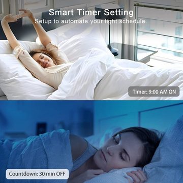 JDONG LED Deckenleuchte Kompatibel mit Alexa Google Home 36W 40CM, LED fest integriert, Tageslichtweiß, Kaltweiß, Warmweiß, Neutralweiß, Schwarz Runde Deckenlampe Dimmbar mit Fernbedienung