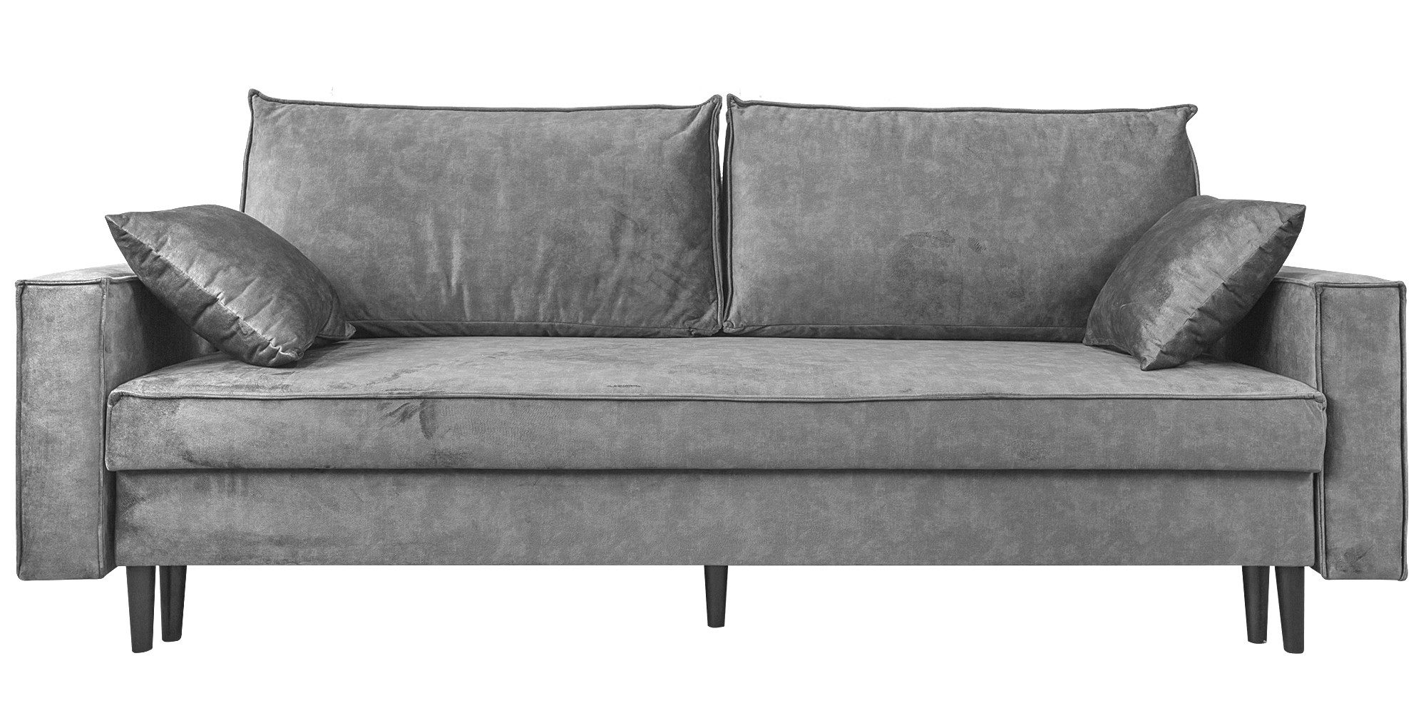 Paspartur Schlafsofa Terra, 2 Kissen, 3-Sitzer, Moderne Couch mit Schlaffunktion, Design Modern, Massivholz, Pflegeleicht