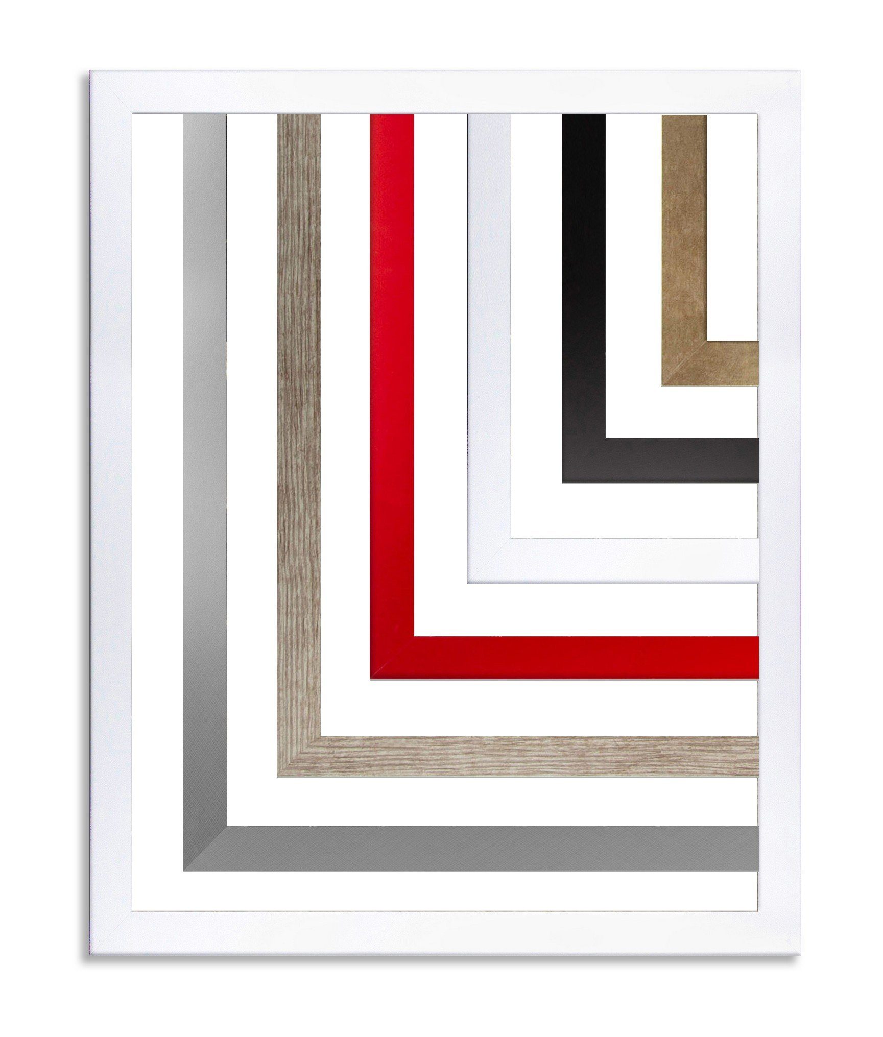 Homedeco Fotorahmen Monaco 26x31 Cm - Weißer Bilderrahmen Mit Kunstglas