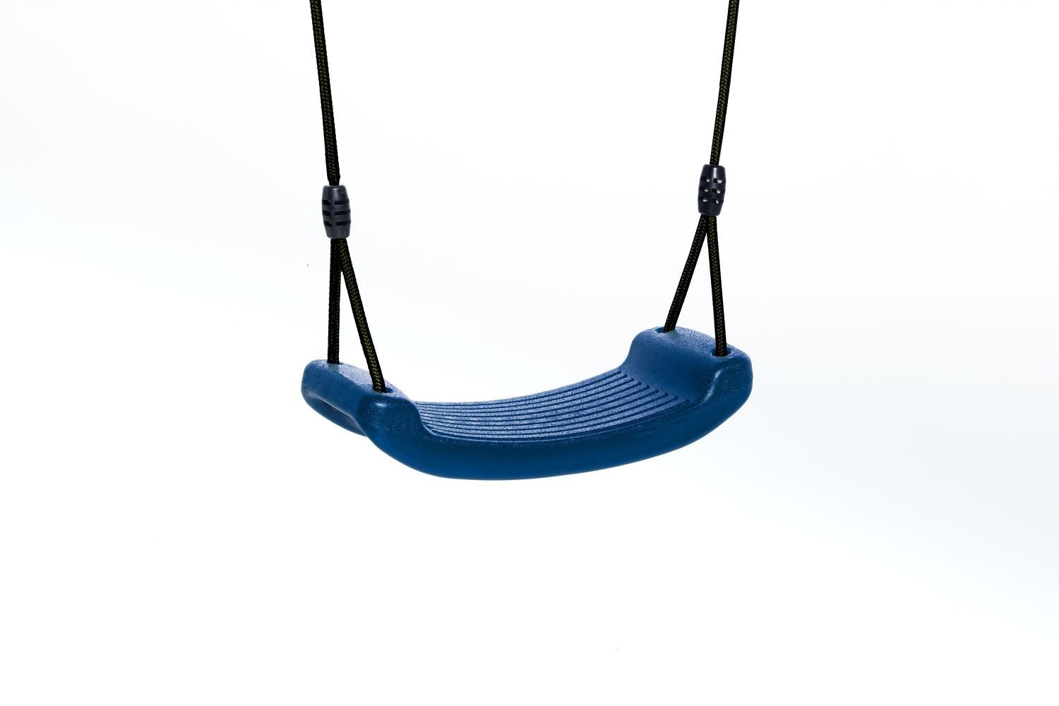 DICE Schaukelsitz Schaukelsitz aus Kunststoff in blau mit schwarzem geflochtenem Seil, passend für BERG Playbase