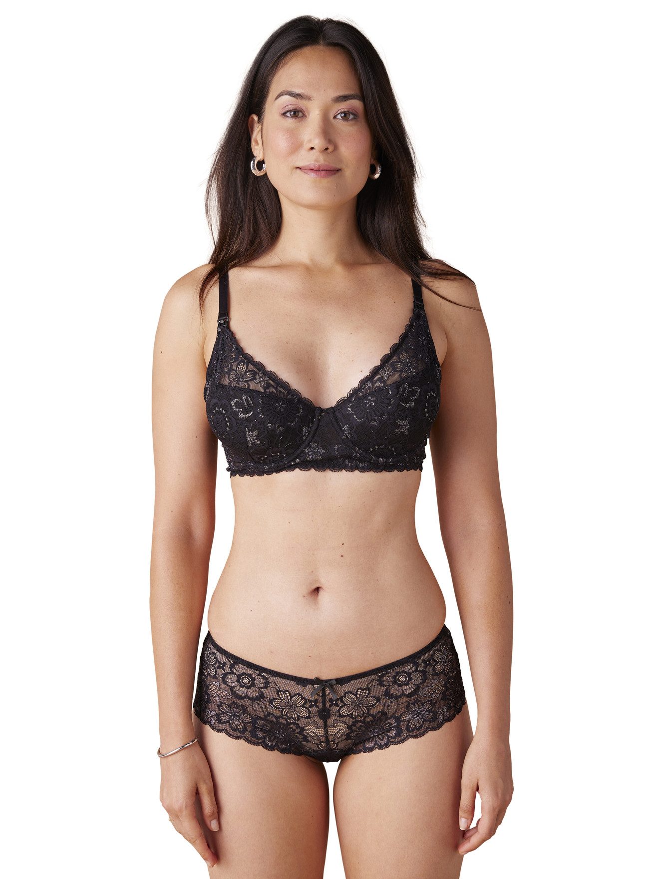 Still-BH Still-Bustier mit Bügeln, schimmernde Spitze