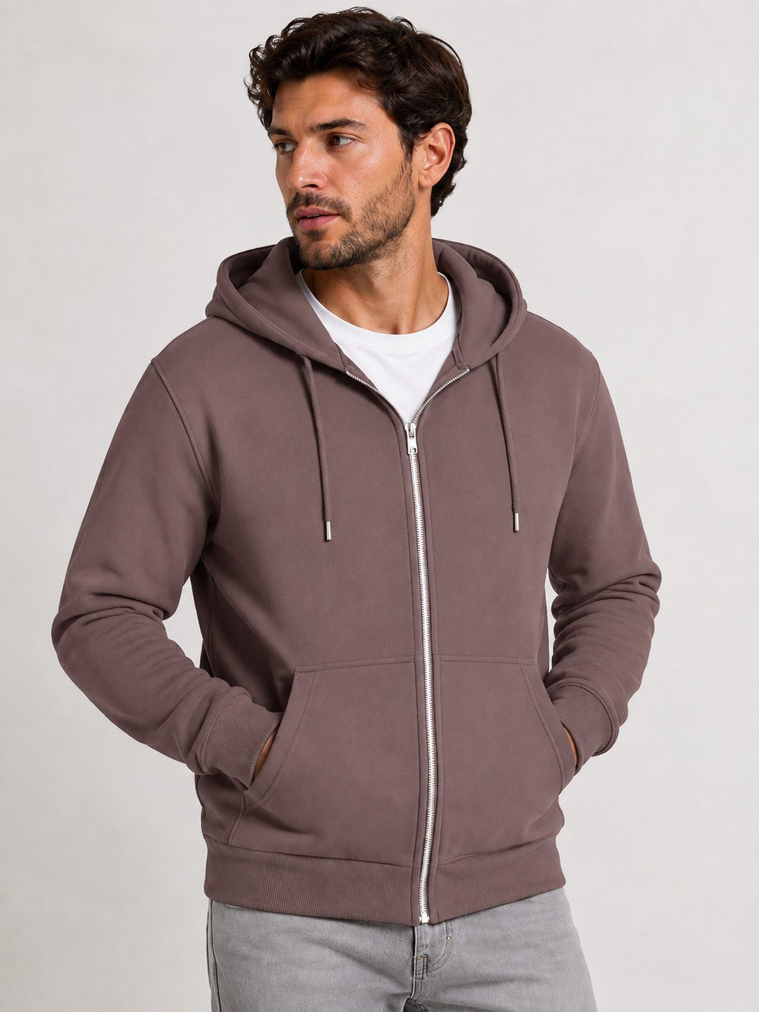 Smith & Solo Hoodie Herren - Sweatshirt mit Reißverschluss Zipper Sweatjacke Baumwollmix