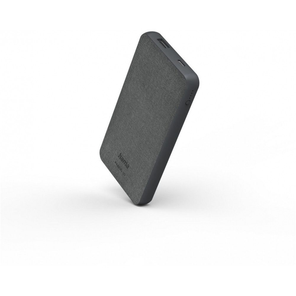 Hama Hama Power Pack Fabric 10 - Powerbank grau 10.000 mAh Powerbank ...