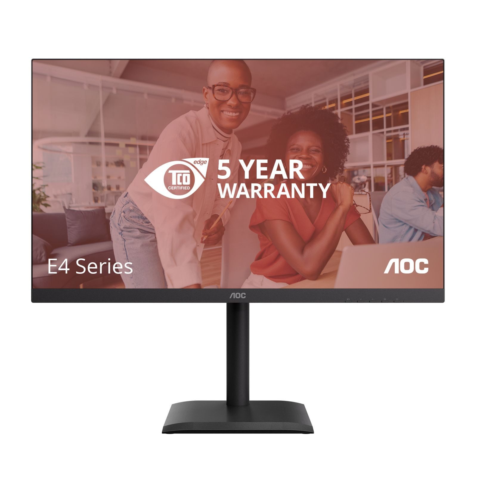 AOC 68,6cm (27) U27E4CV 16:09 2xHDMI+DP+USB-C Lift Spk. bl TFT-Monitor (3840 x 2160 px, 4K Ultra HD, 4 ms Reaktionszeit, 60 Hz, IPS, Lautsprecher, HDCP, Kopfhörerbuchse, Pivot, Höhenverstellbar)