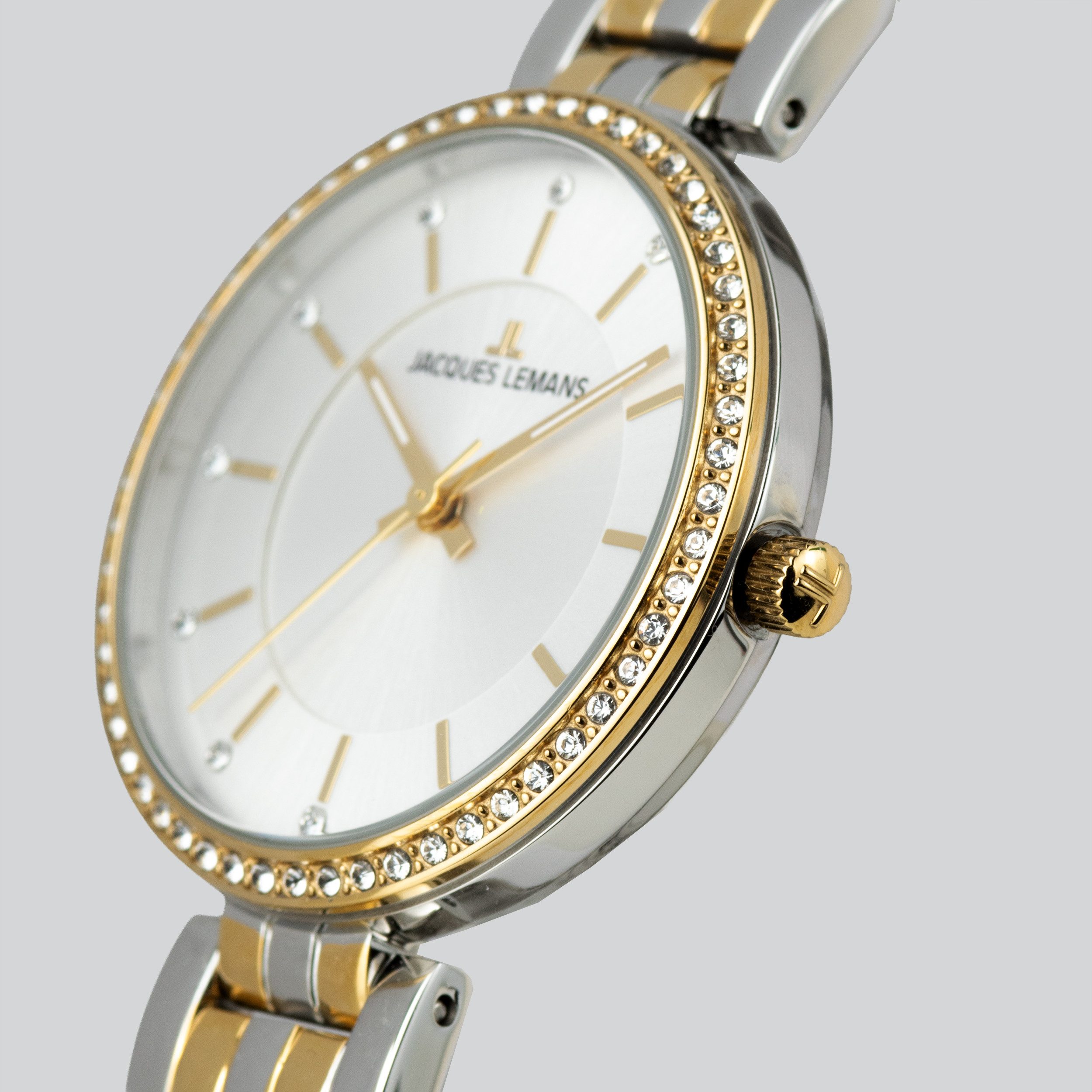 Jacques Lemans Quarzuhr Milano 1-2212C, Armbanduhr, Damenuhr, Edelstahlarmband, analog