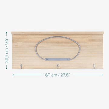Navaris Wandregal Hängeregal für Yogamatte aus Holz - 60 x 24,5 cm Wandhalterung, 1-tlg.