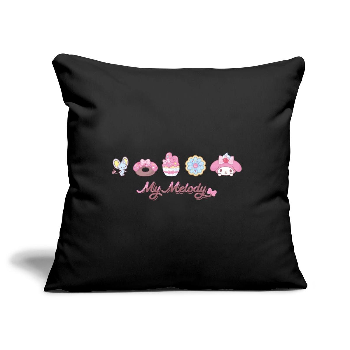 Spreadshirt Kissenbezug My Melody Mit Flat Und Gebäckstücken Kissenbezug 45x45 cm