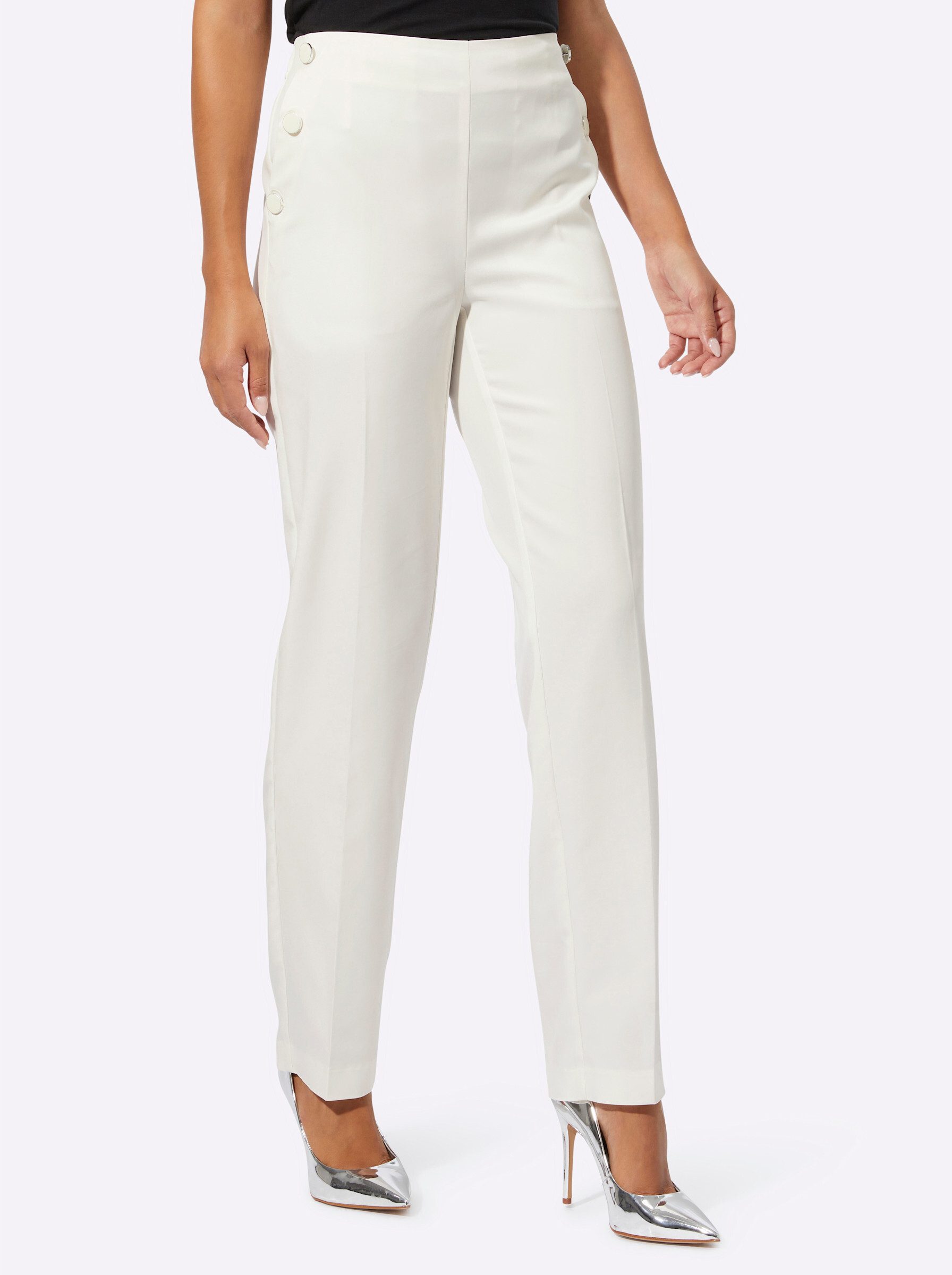 creation L Jerseyhose Bügelfaltenhose Innenbeinlänge ca. 72 cm