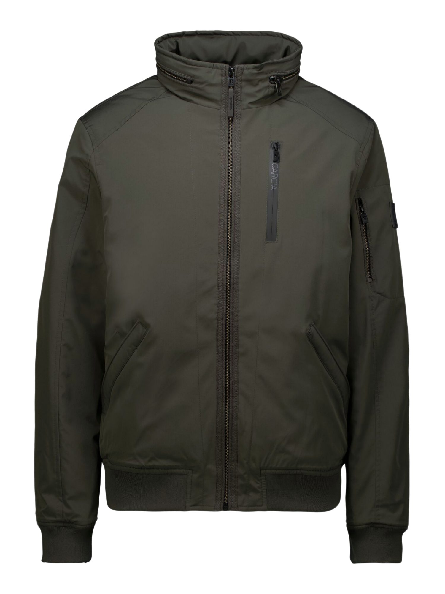 Garcia Outdoorjacke grün,Freizeit,Polyamid,Unifarben,Stehkragen,Langarm,Regular Fit