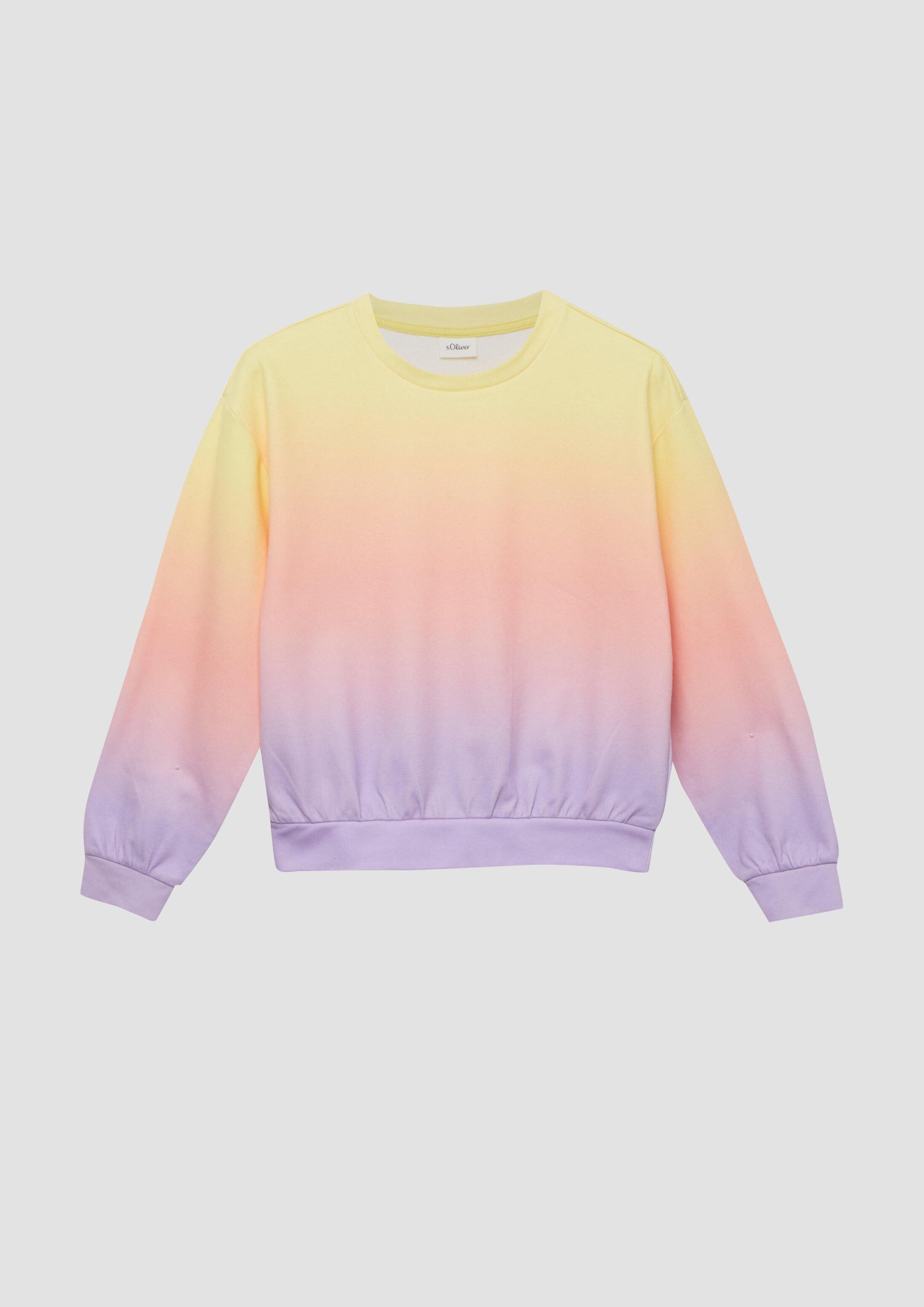 s.Oliver Sweatshirt Sweatshirt Oversize-Sweatshirt mit Farbverlauf