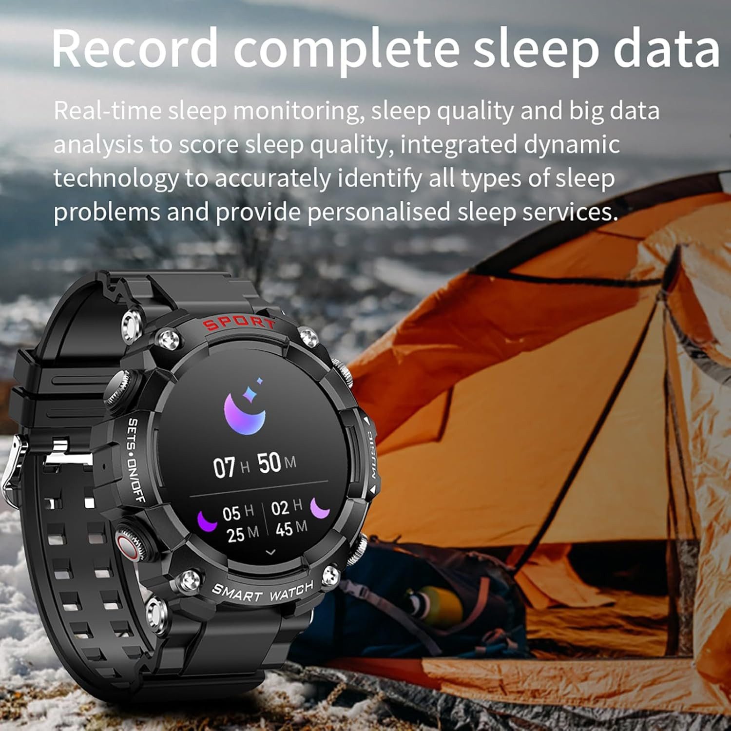 CISIYOO Smartwatch (3,8 cm, android ios), Smartwatch mit Bluetooth Kopfhörern Musikfunktion und 110 Sportmodi