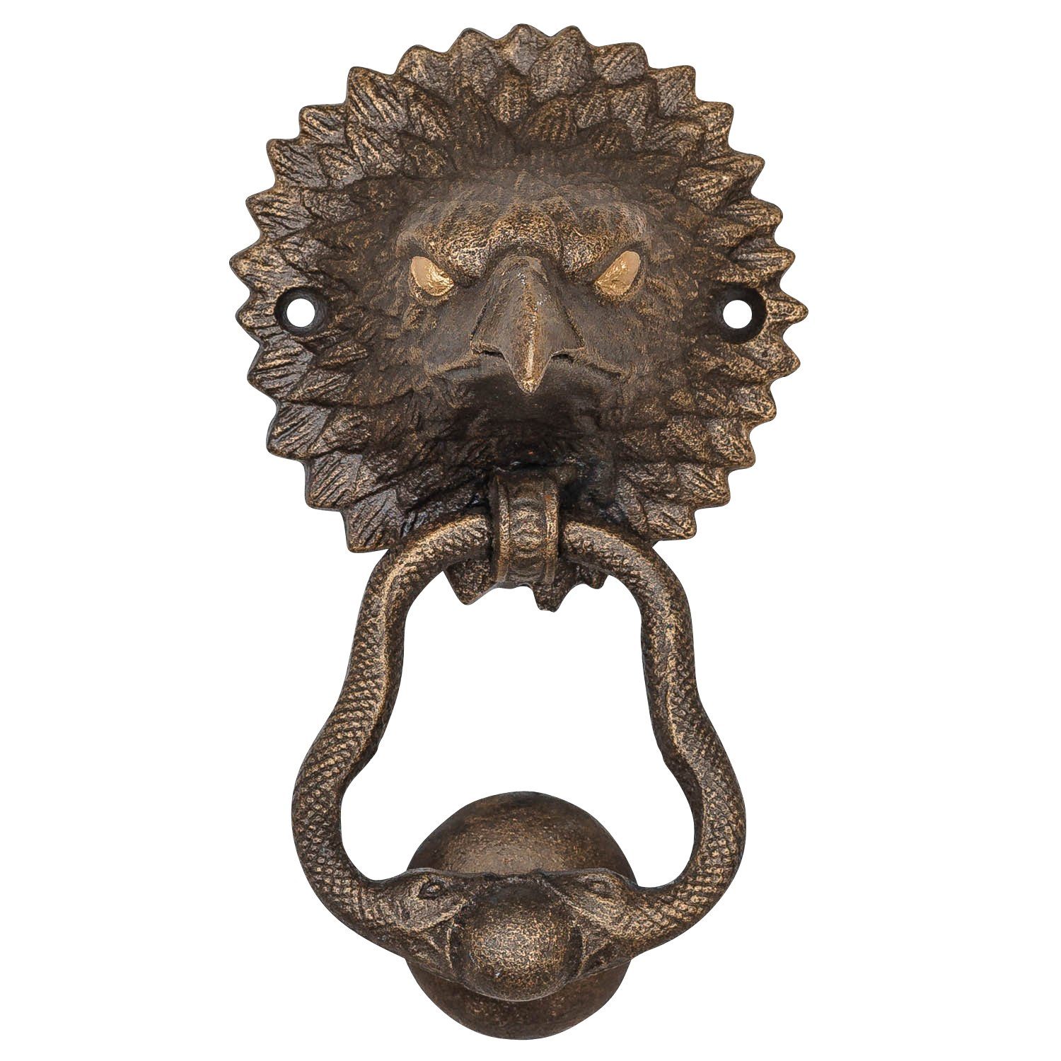 Dekoobjekt Türklopfer Adler Figur Skulptur Eisen Antik-Stil 19cm