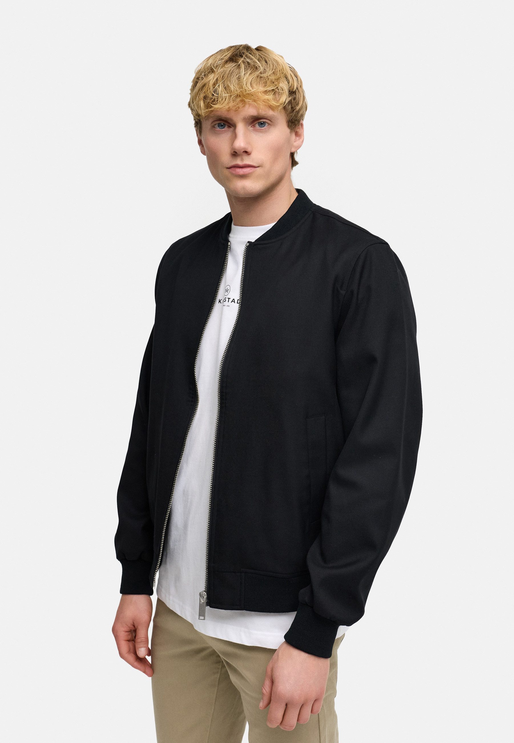 Kronstadt Bomberjacke Herren Hendrik bomber jacket Übergangsjacke mit Reißverschluss und Rippbündchen
