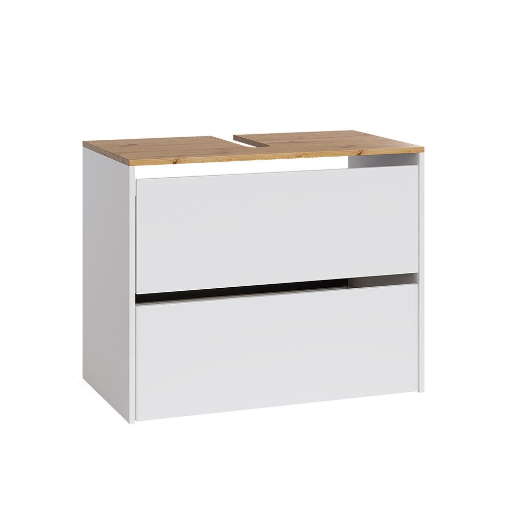 Vicco Waschbeckenunterschrank Viktor, Weiß/Artisan, 80.2 x 65 cm (1-St)