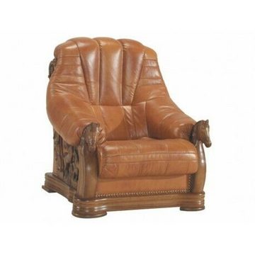 JVmoebel Sofa Antik Stil Ledersofa Couch Sofagarnitur 3+1 Italienisches Leder, Made in Europe
