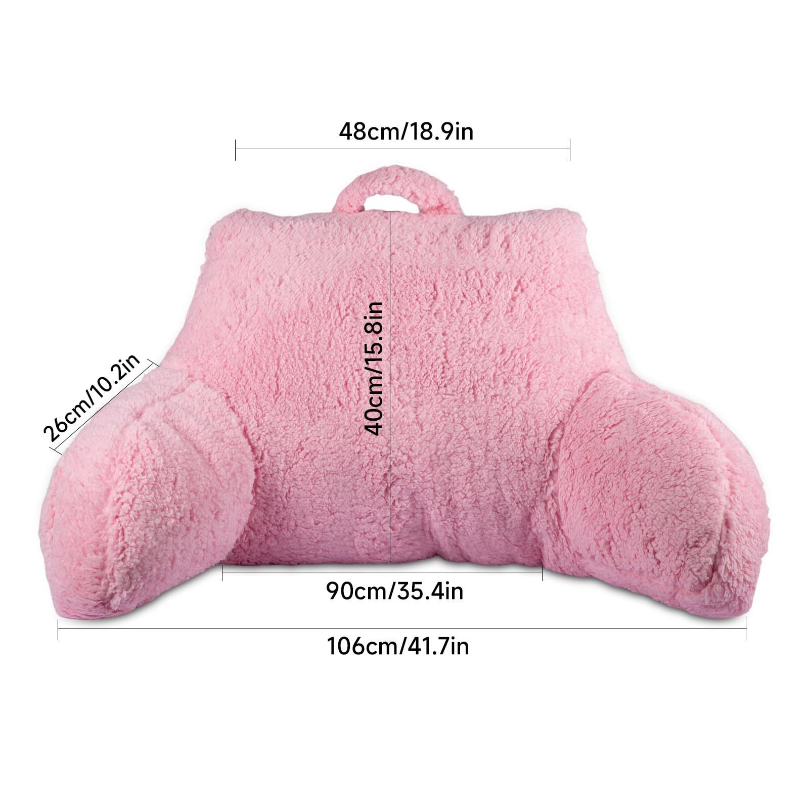 Youyijia Rückenkissen Reading Cushion Back Cushion with Armrests, Memory Foam Lumbar Cushion