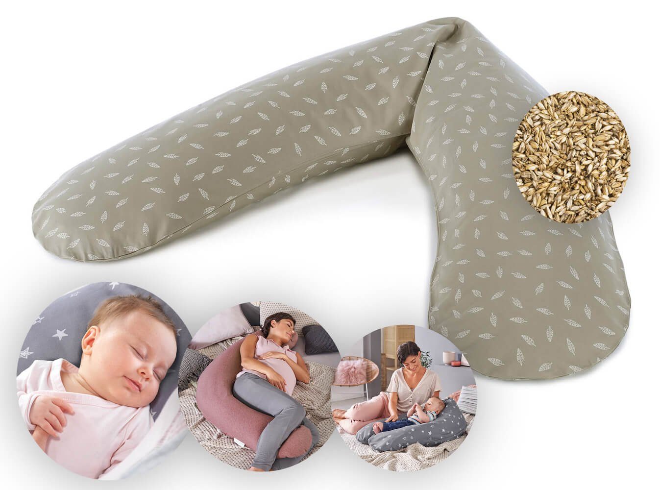 Theraline Подушки для кормления Das Original 190 cm mit Dinkel Füllung