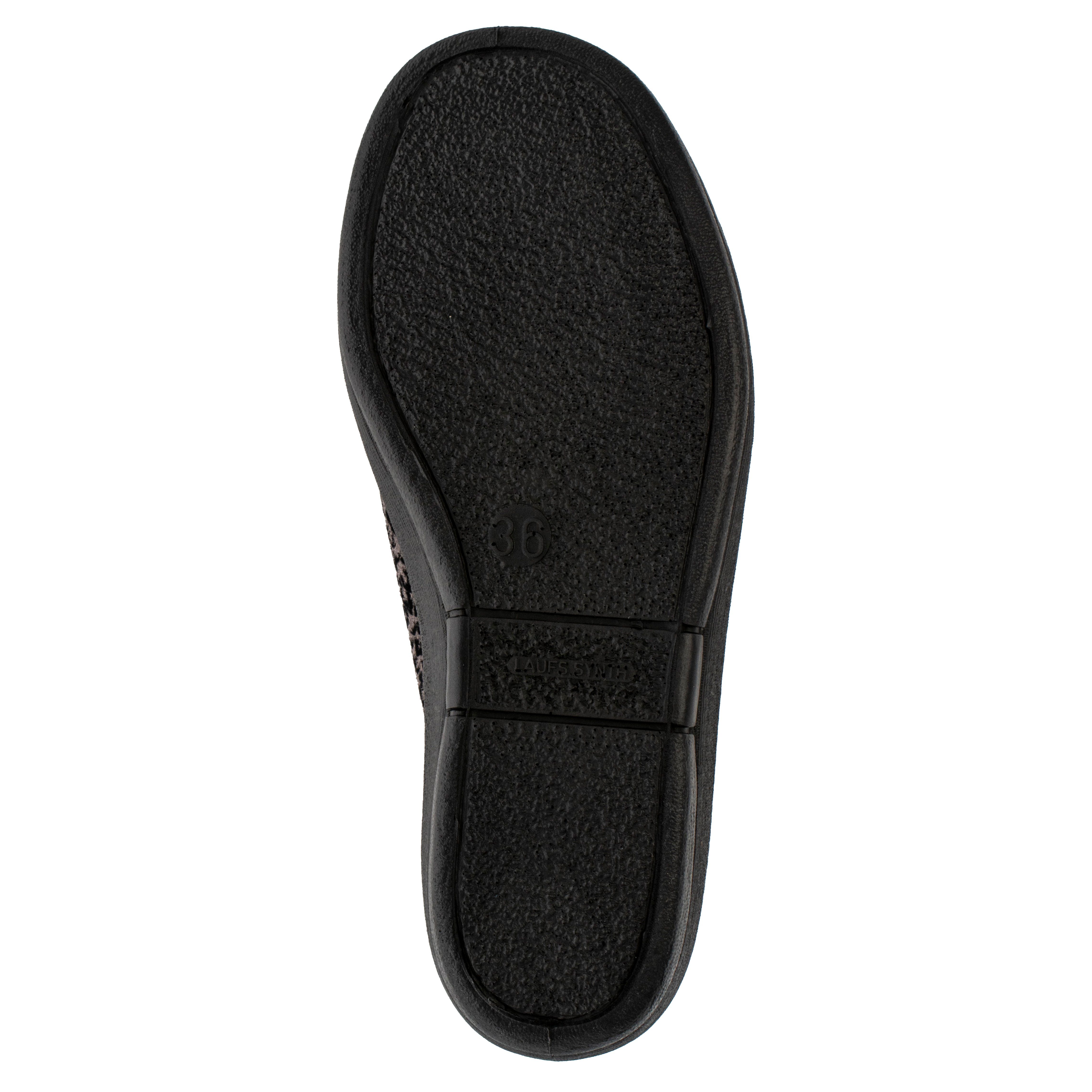Fischer-Markenschuh Dora Hausschuh Leoprint, Weite H, Frotteefutter, Zum Schlupfen