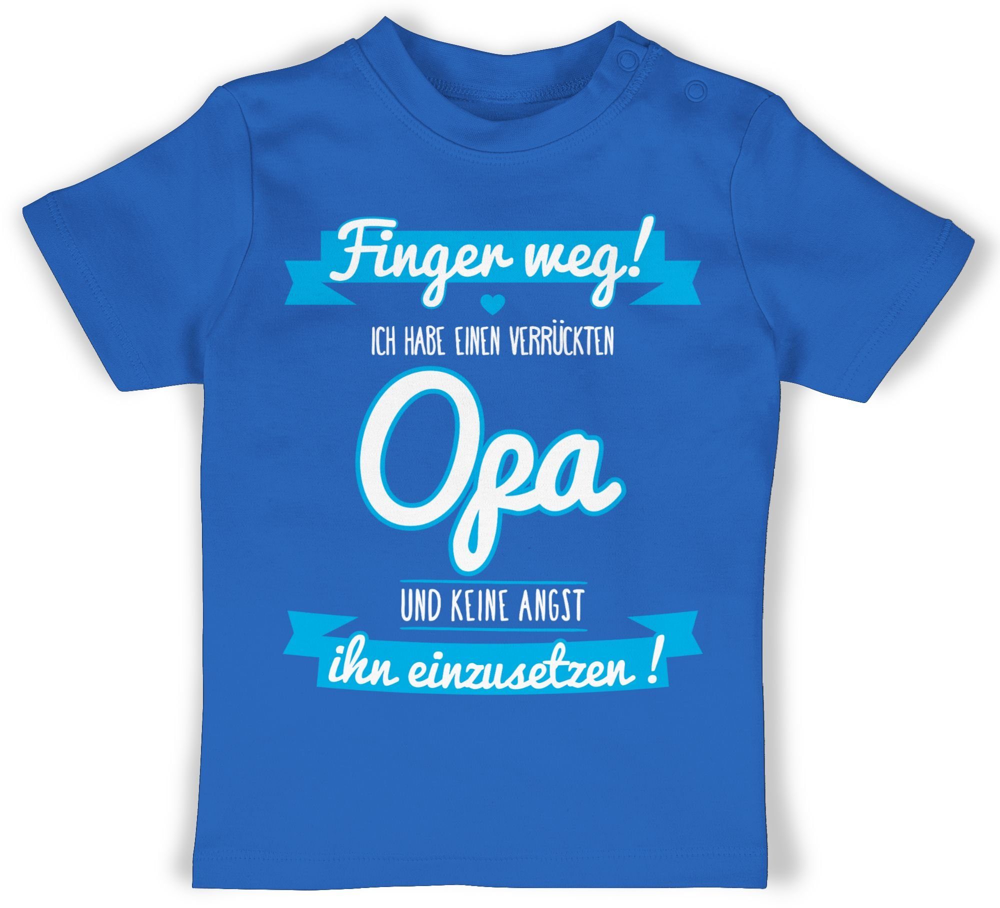 Shirtracer einen Opa Ich Royalblau Baby T-Shirt 2 Sprüche habe verrückten