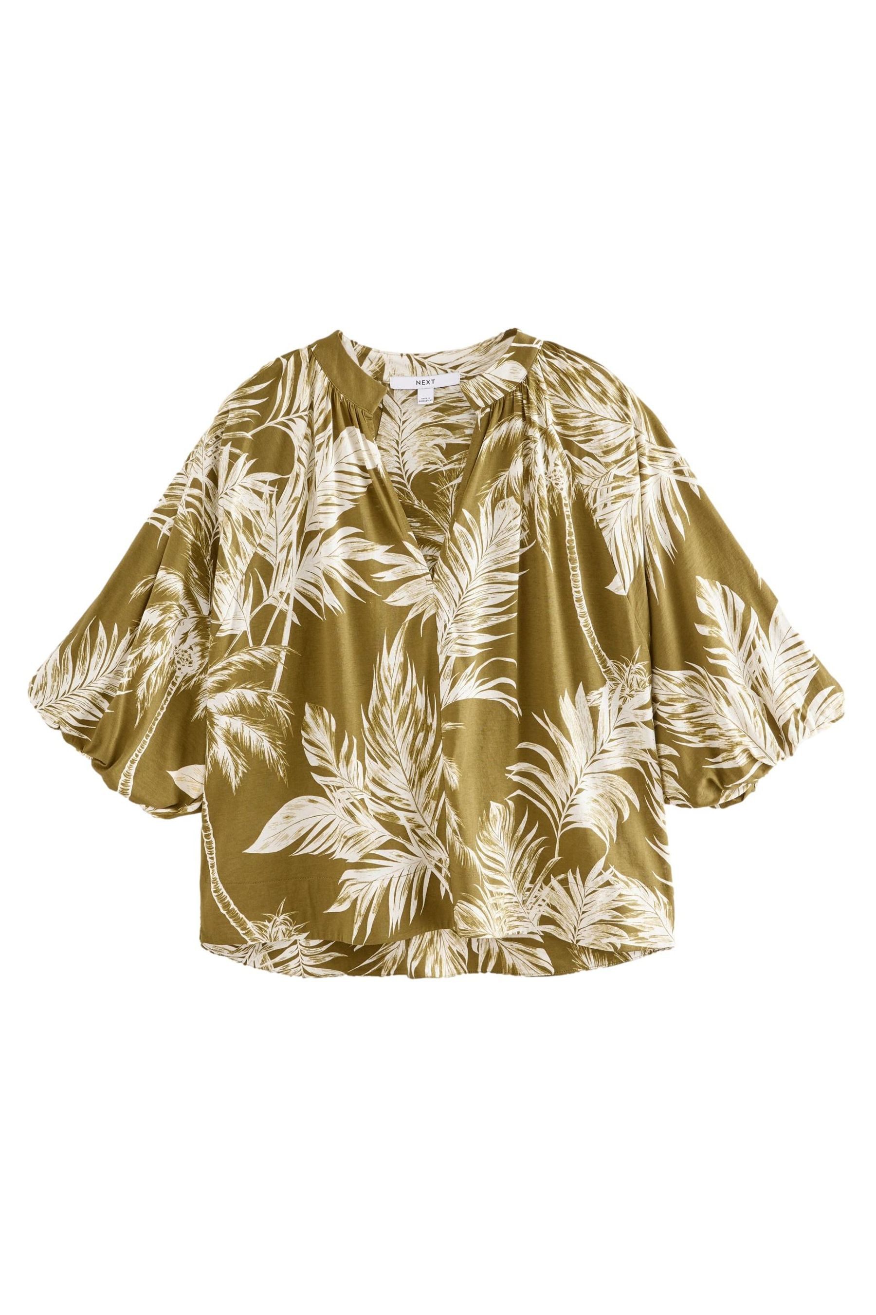 Next Shirtbluse Bluse mit V-Ausschnitt und Volumen-Ärmeln (1-tlg) günstig online kaufen