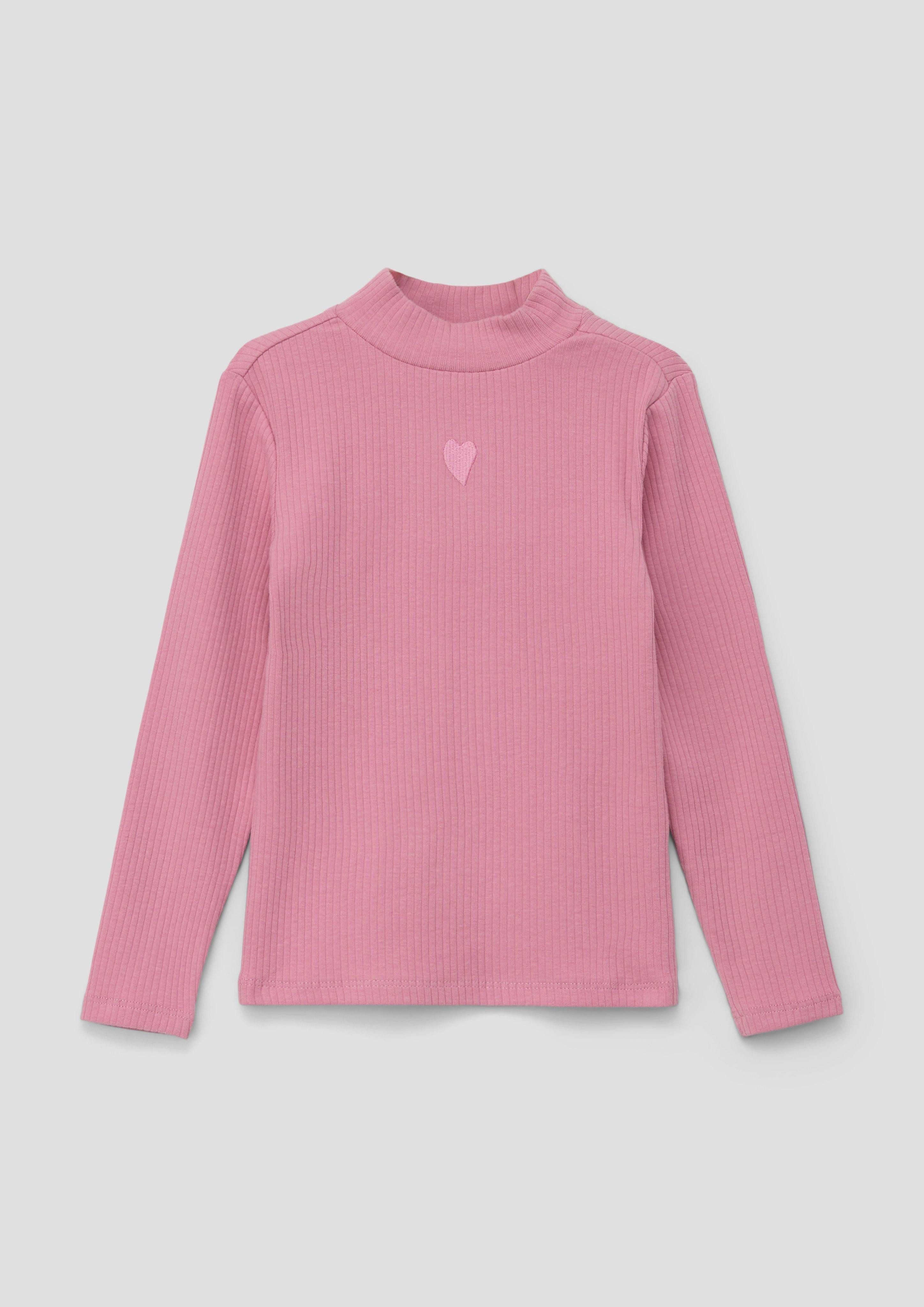 Langarmshirt Longsleeve aus Rippware
