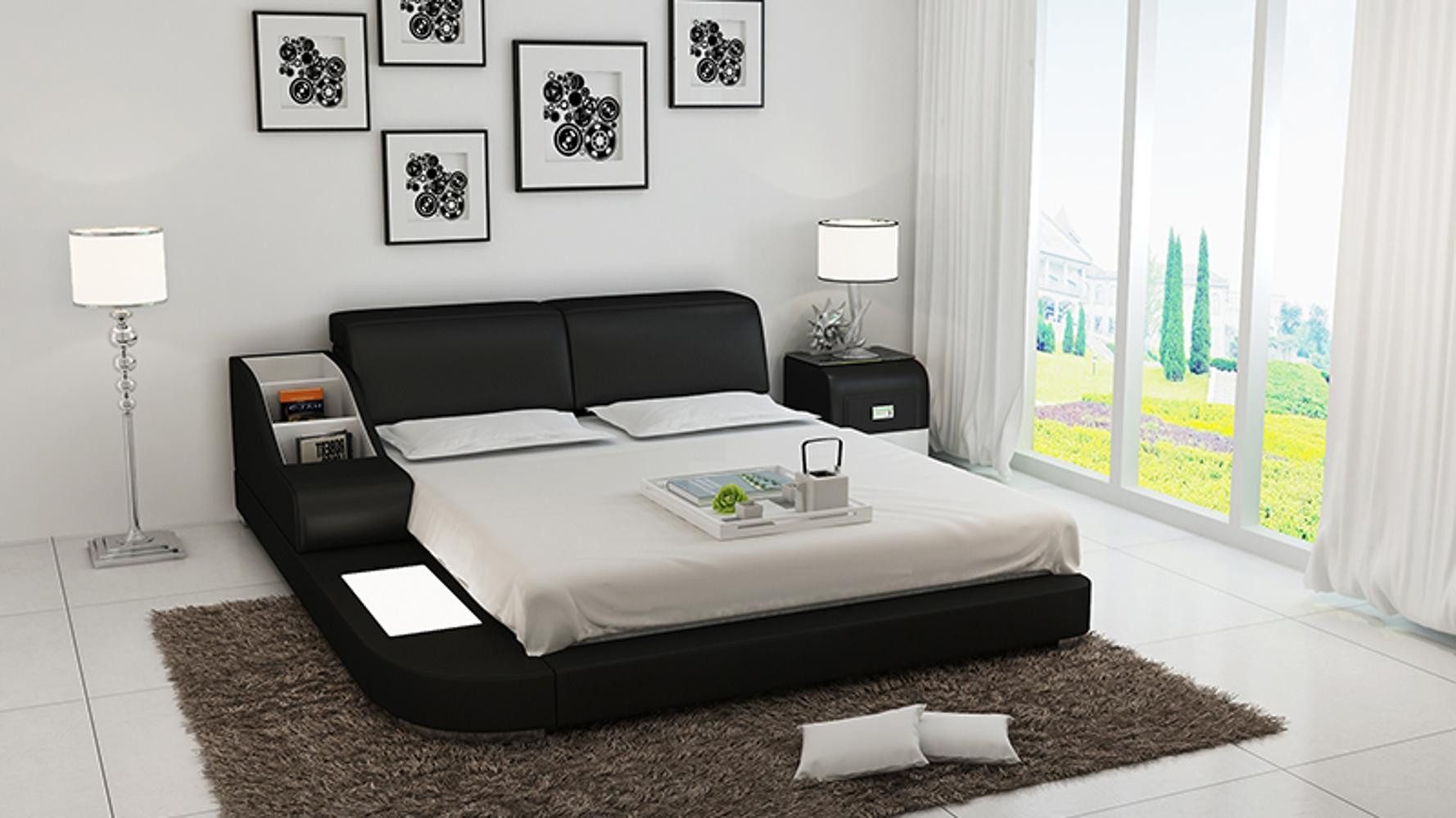 Xlmoebel, Wasserbett Luxus Doppel-Wasserbett mit USB-Anschluss und Multifunktionsfunktionen, (Wasserbett LB8815), Hergestellt in Europa