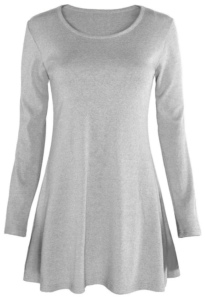 dy_mode Longshirt Damen Langarmshirt Shirtkleid Frauen günstig online kaufen
