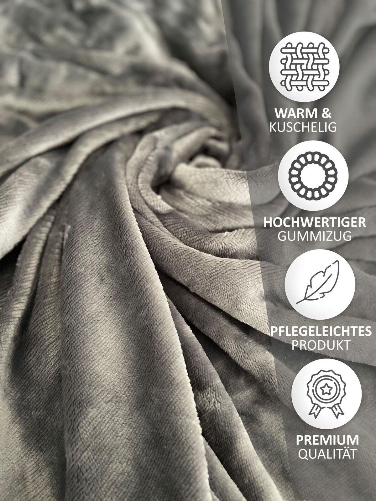 Visaggio Spannbettlaken Winter Teddy Plüsch Cashmere Touch, Nicki, Gummizug: rundum, Flauschig warmes Teddyplüsch, Einfarbig