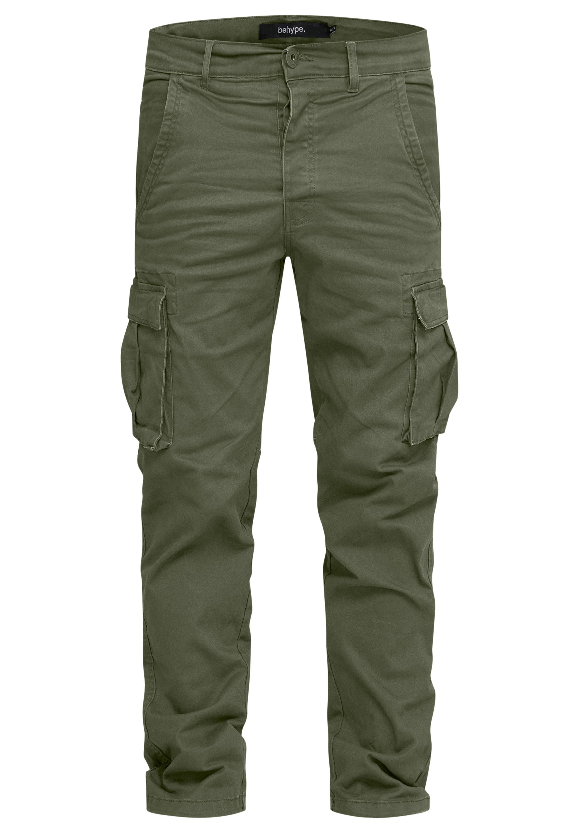 behype Cargohose BHMATOLA als Freizeithose mit Seitentaschen Herren Chino Jeans Hose Stoffhose – Bild 2 von 5