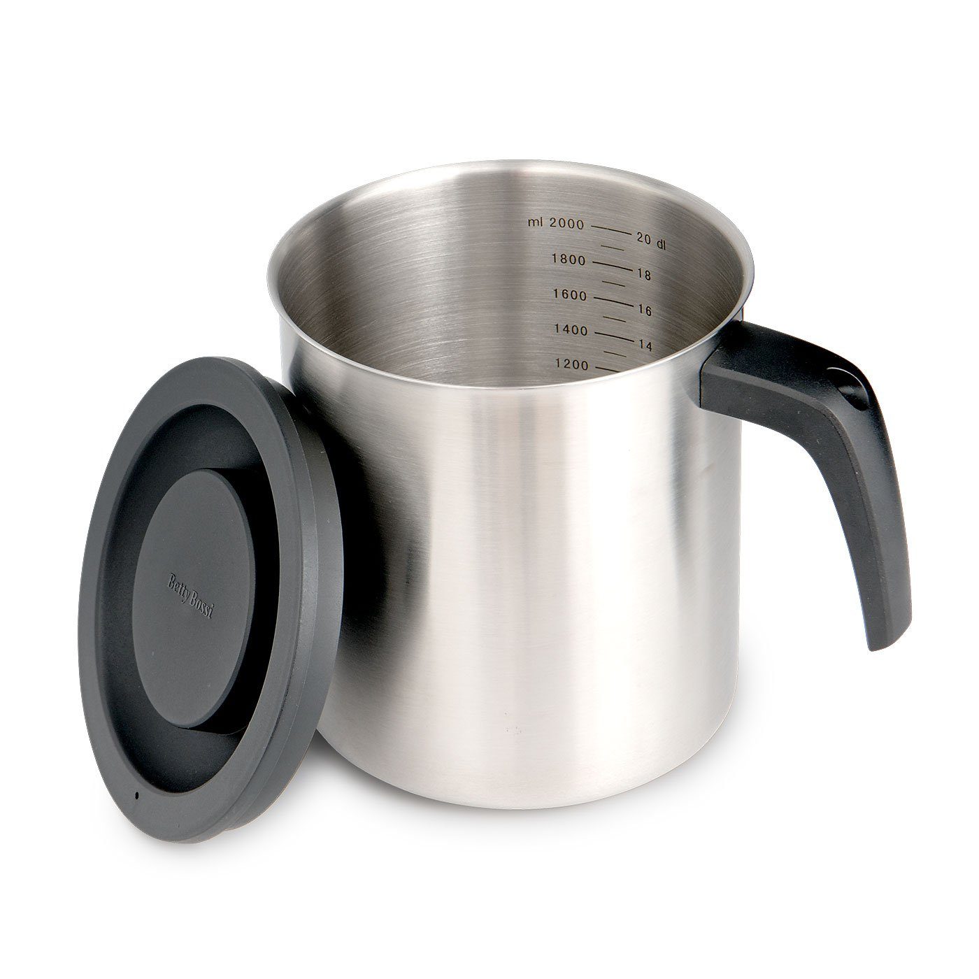 Betty Bossi Messbecher Messbecher mit Deckel 2L, Kunststoff, Edelstahl, (2-St), für alle Herdarten geeignet