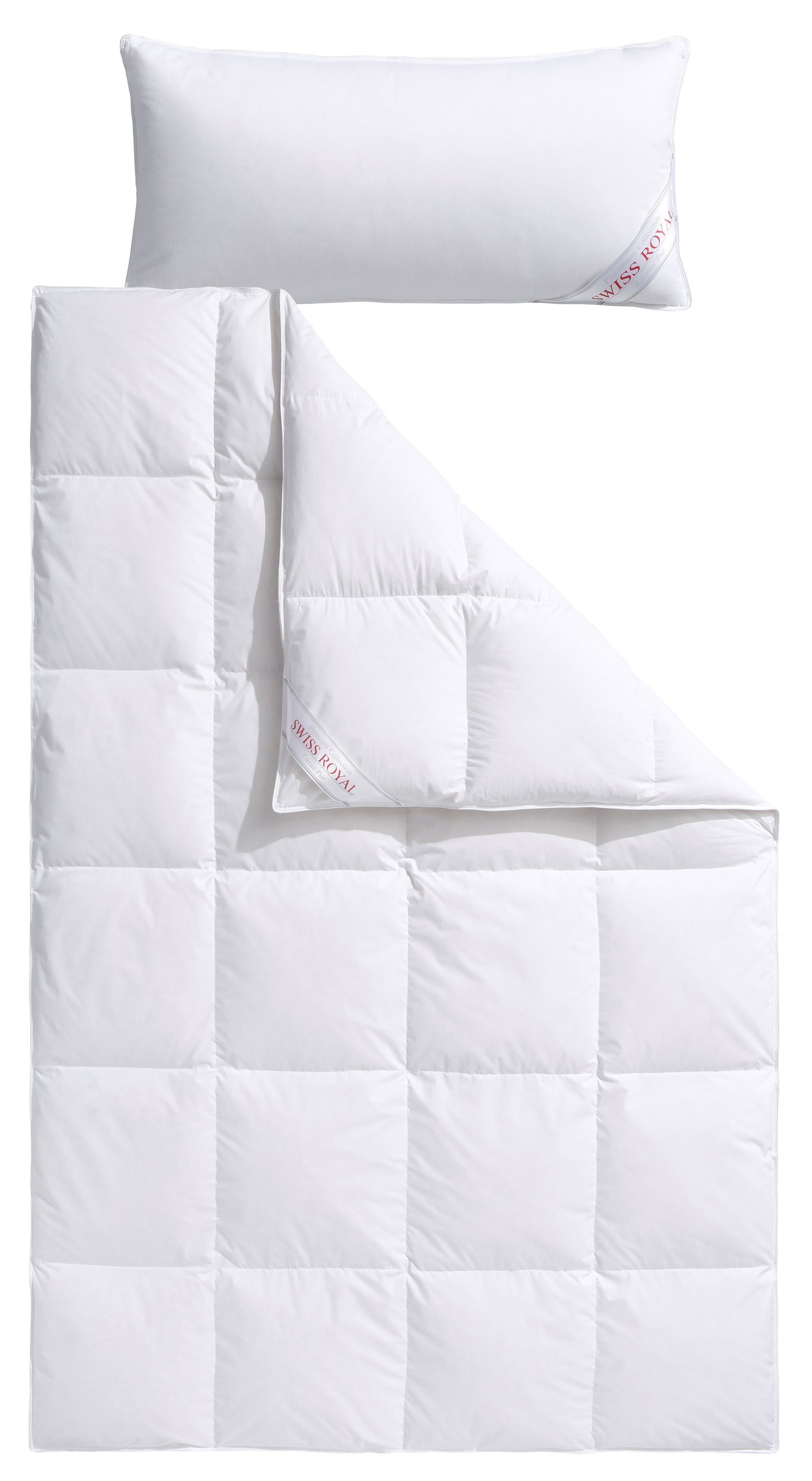 Haeussling Daunenbettdecke + Kopfkissen Swiss Royal, günstig online kaufen