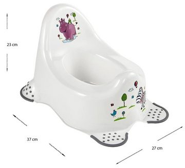 Top-Innovativ Babybadewanne 4 Teile SET – HIPPO Weiss + Gestell Grau - Babybadeset Wanne 84 cm, (Made in Europe Premium-Set), **Wanne + Sitz +Topf +WC Aufsatz + Ständer**