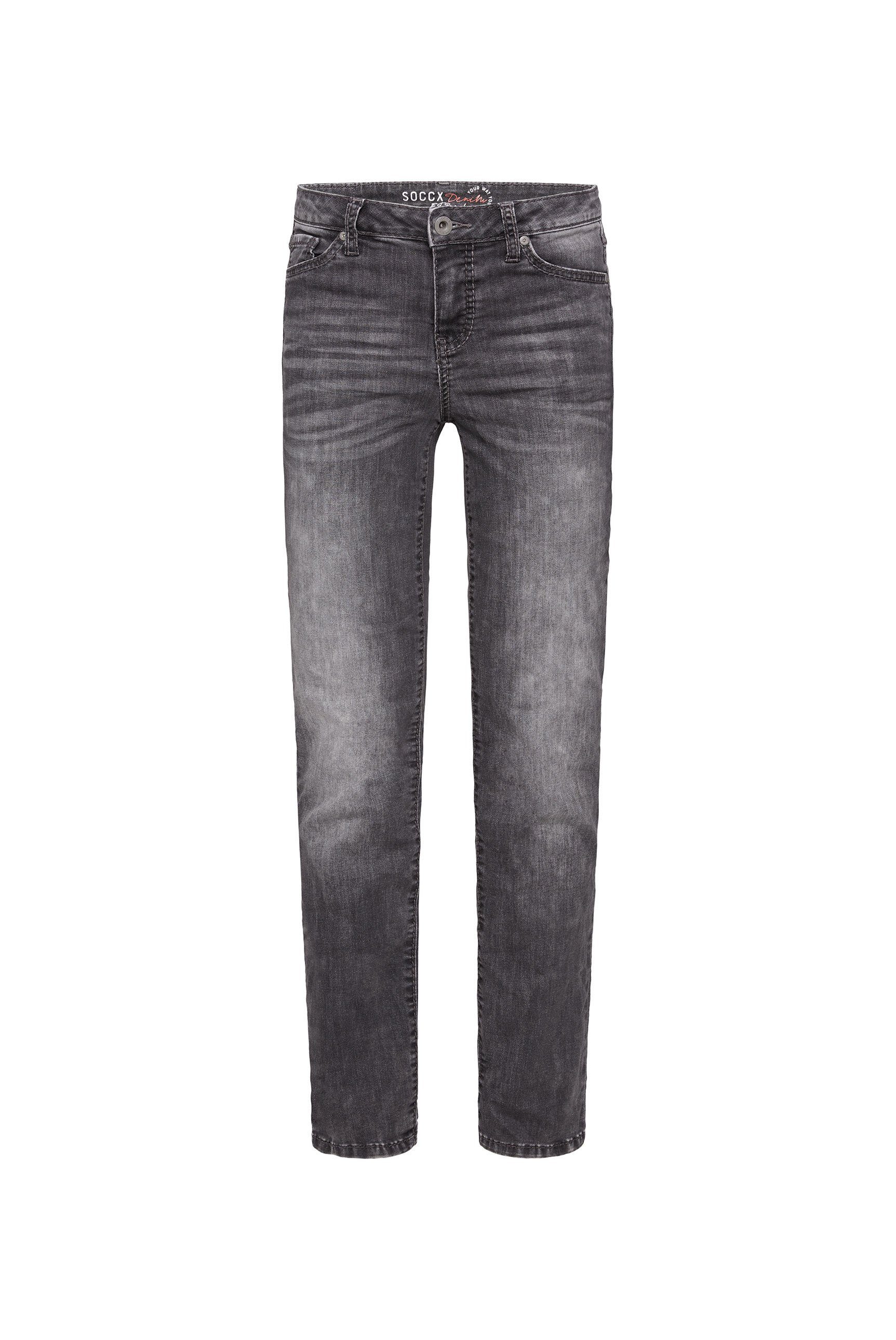 SOCCX Regular-fit-Jeans mit breiten Nähten