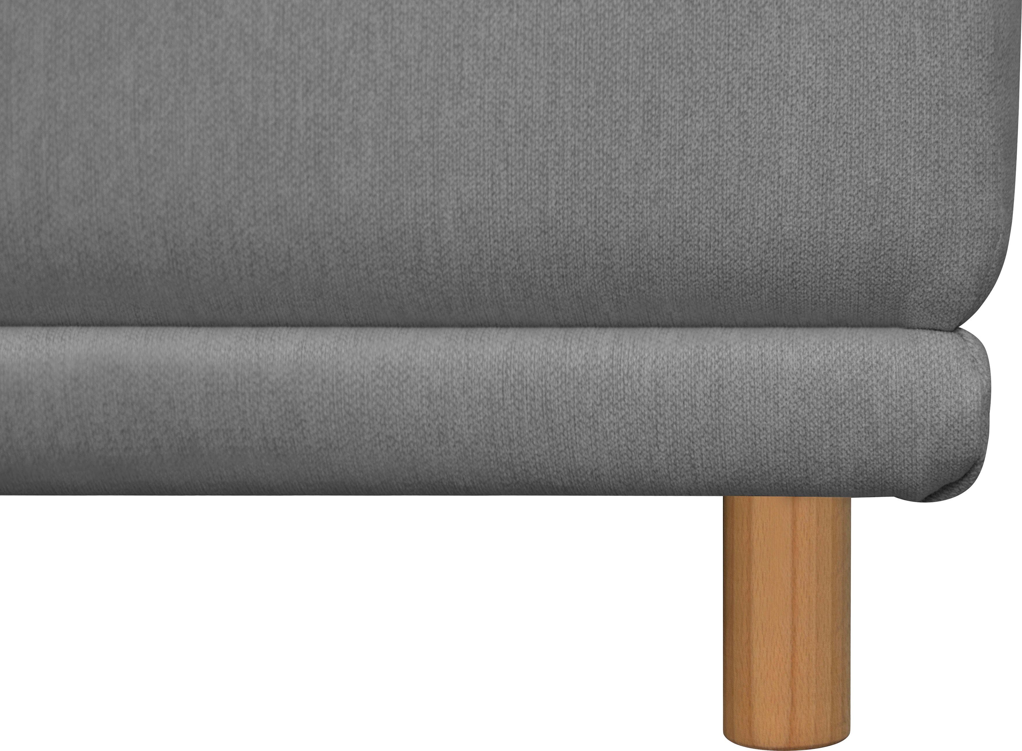 OTTO home 2-Sitzer Maroon, in skandinavischem Design, mit losen Kissen