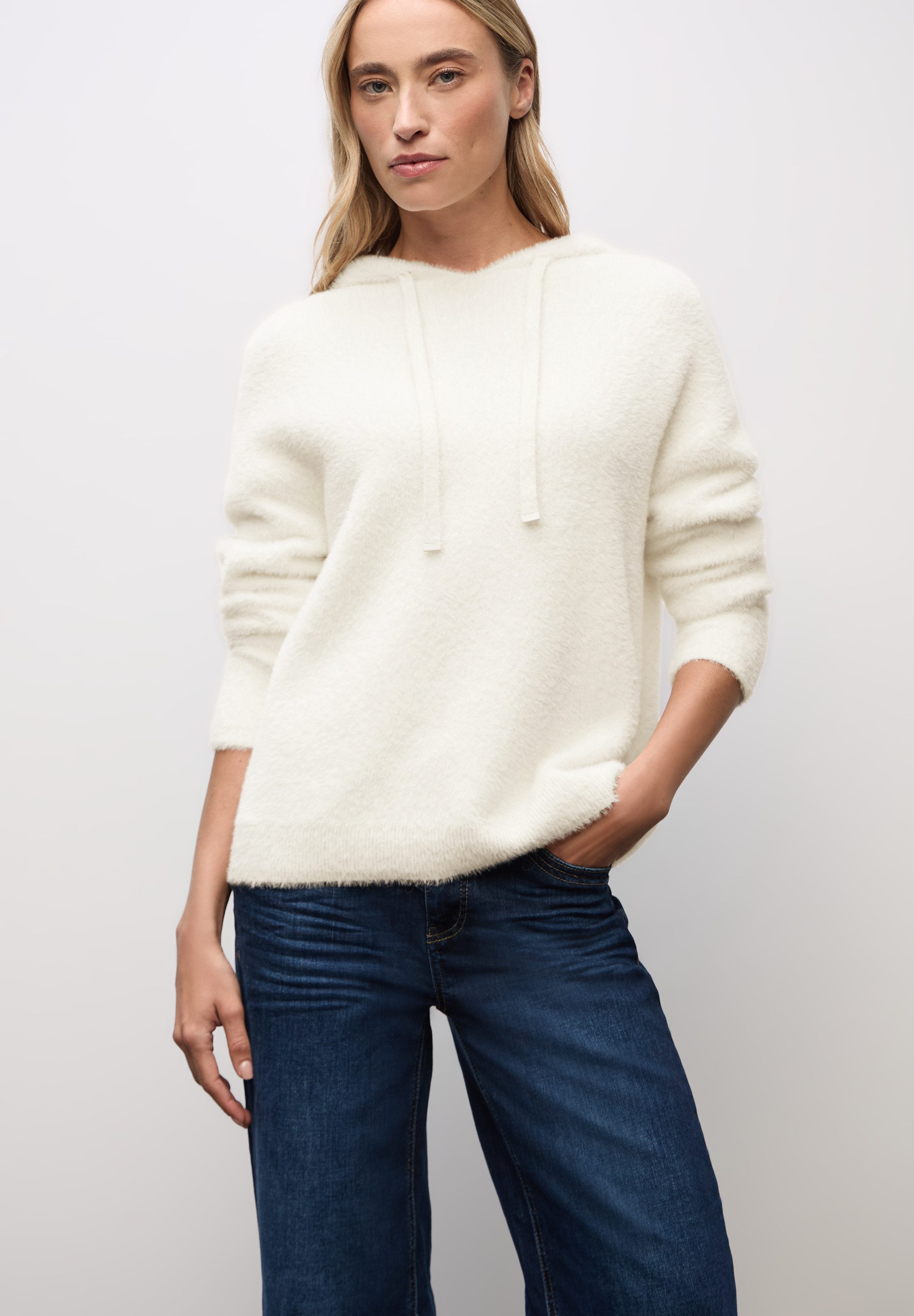 STREET ONE Kapuzenpullover aus softer Federgarn-Qualität günstig online kaufen