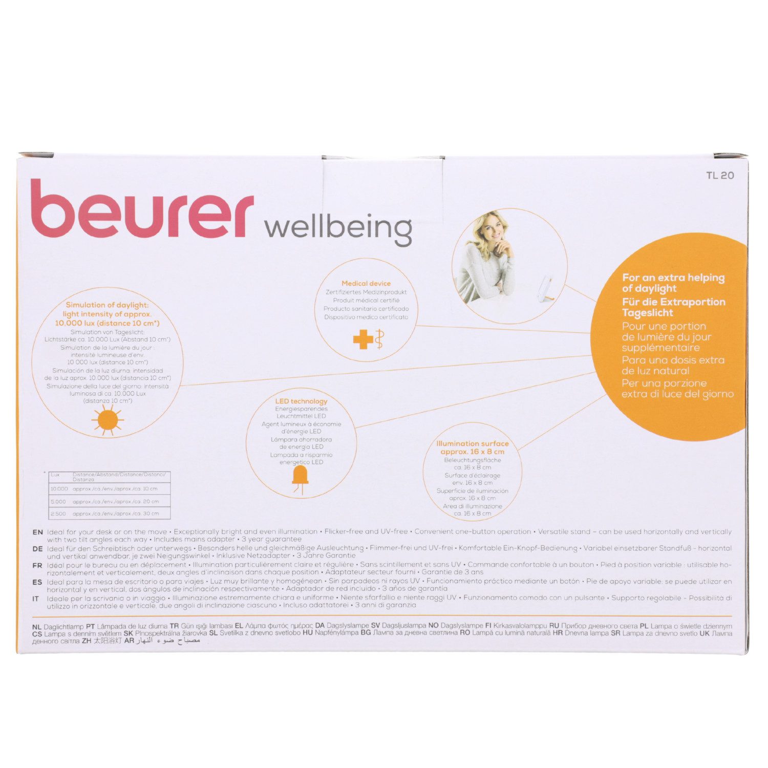 BEURER Außen-Wandleuchte Beurer TL 20 Tageslichtlampe LEDTechnologie 10.000 günstig online kaufen