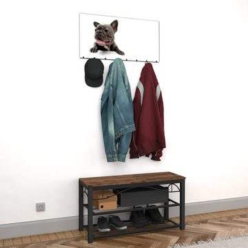 Primedeco Garderobenpaneel Magnetwand und Memoboard aus Glas Bulldogge französisch