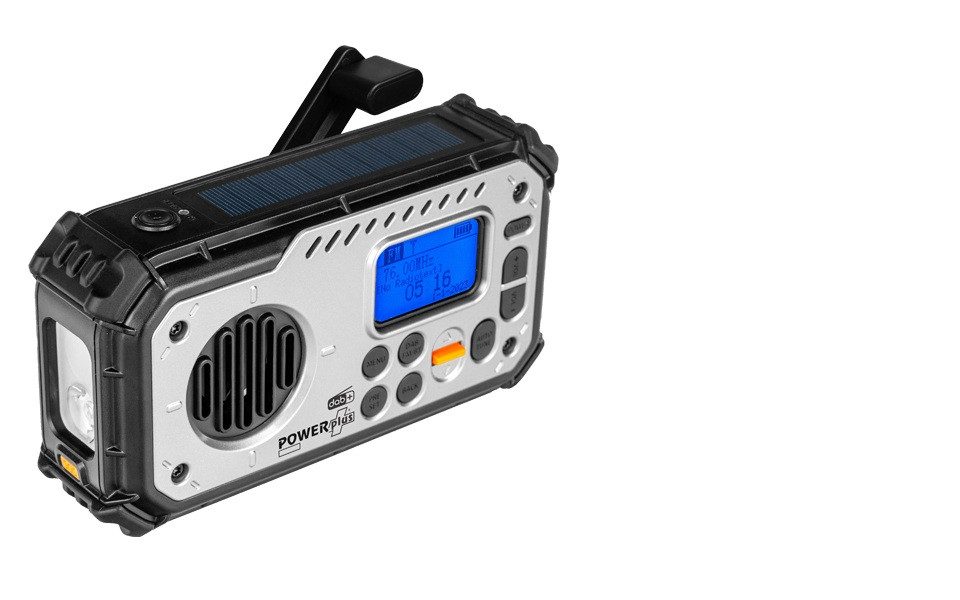 POWERplus Bison Kurbel Dynamo Taschenlampe Notfallradio