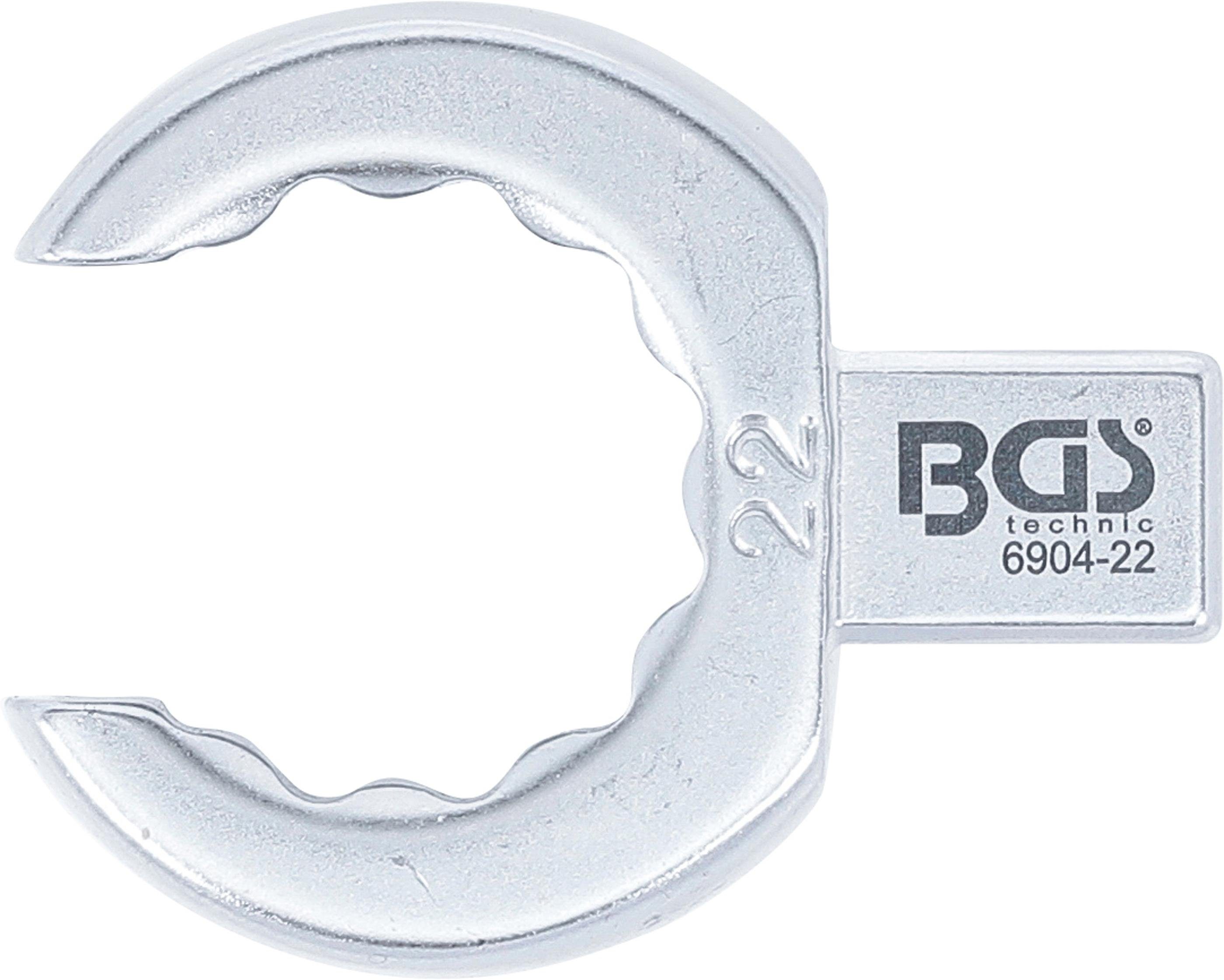 BGS technic Ausstechform Einsteck-Ringschlüssel, offen, 22 12 9 mm Aufnahme mm, x