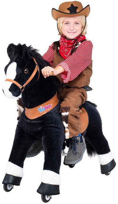 miweba Reitpferd Ponycycle Black Beauty inkl. 3 Jahre Garantie Handbremse, Schaukelpferd - Inline - Pferd - Kinderpony - Kinder - Pony