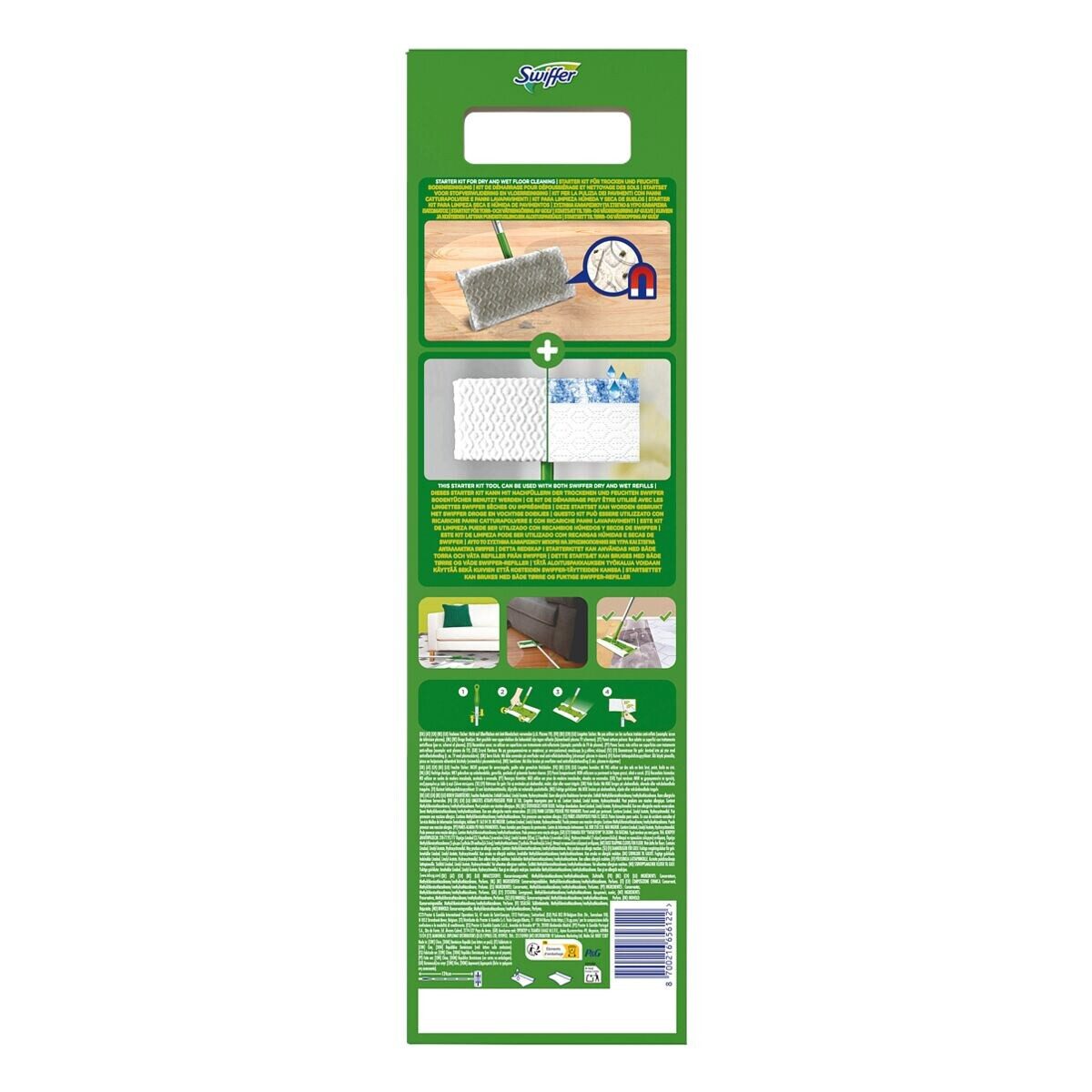 Swiffer Wet + Dry Kit Reinigungstücher (Bodenstab Starterset) – Bild 4 von 5