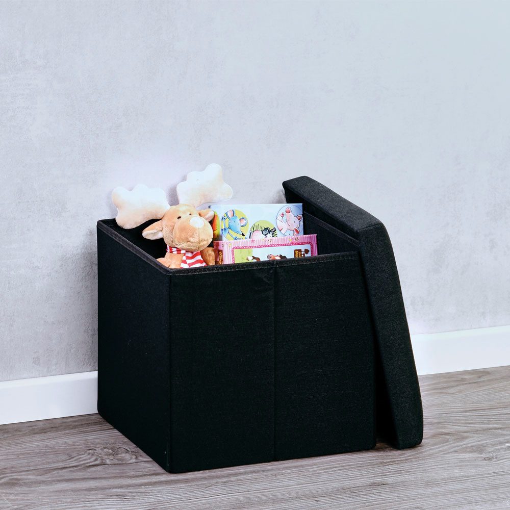 KESPER® Sitzhocker KESPER Sitzhocker-Box, schwarz, Deckel abnehmbar